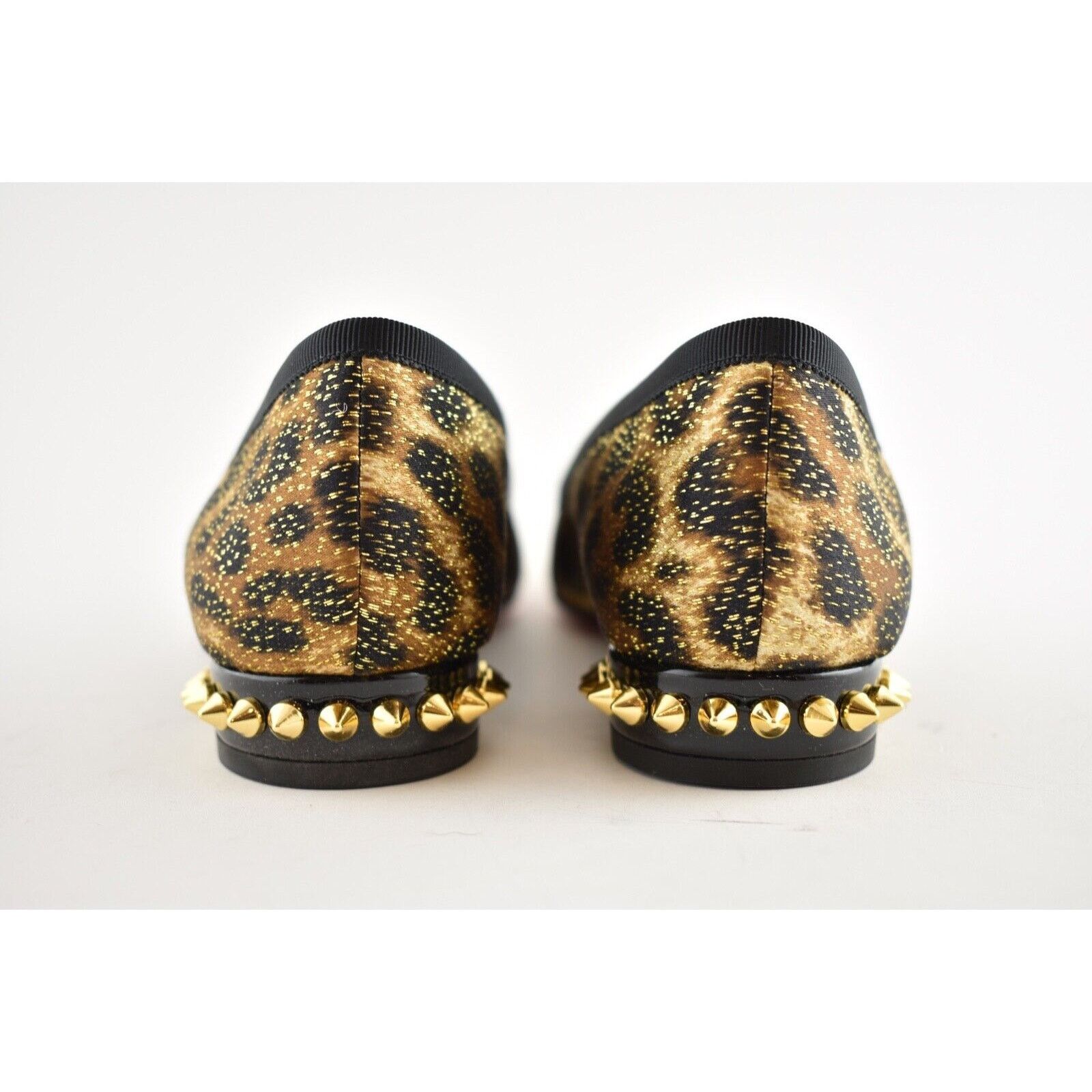 Christian Louboutin Christian Louboutin La Massine Black Gold Leopard Spike Size US 5 / IT 35 - 10 Thumbnail