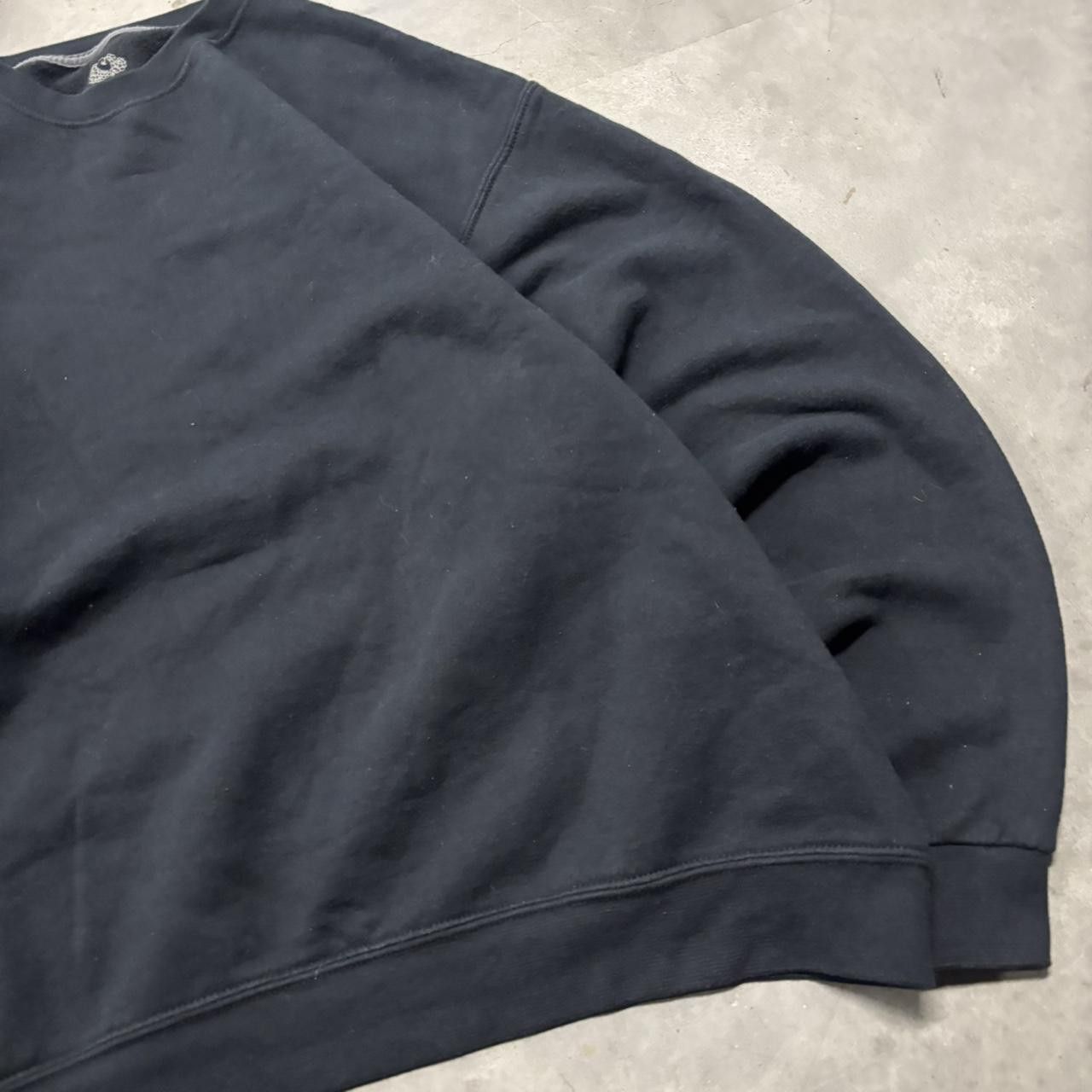 Japanese Brand × Vintage Crazy Vintage Y2K/2000s Black Blank Essential Crewneck! Size US XL / EU 56 / 4 - 4 Thumbnail