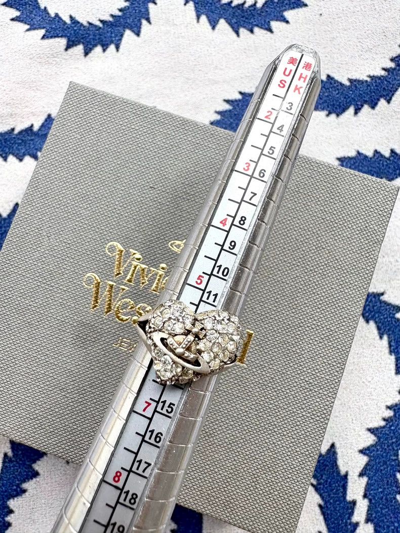 Vivienne Westwood Vivienne Westwood Vintage Diamond-studded Heart Saturn Rin Size ONE SIZE - 3 Thumbnail