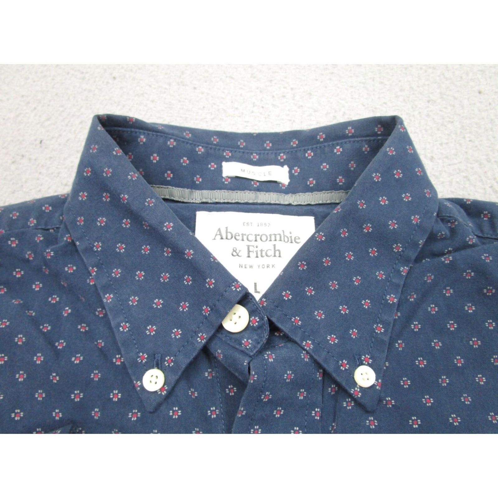 Abercrombie & Fitch VINTAGE Abercrombie & Fitch Shirt Mens Large Blue Polka Dot Slim Button-Down Long Sleeve Cotton 2000s Mens Size US L / EU 52-54 / 3 - 5 Thumbnail
