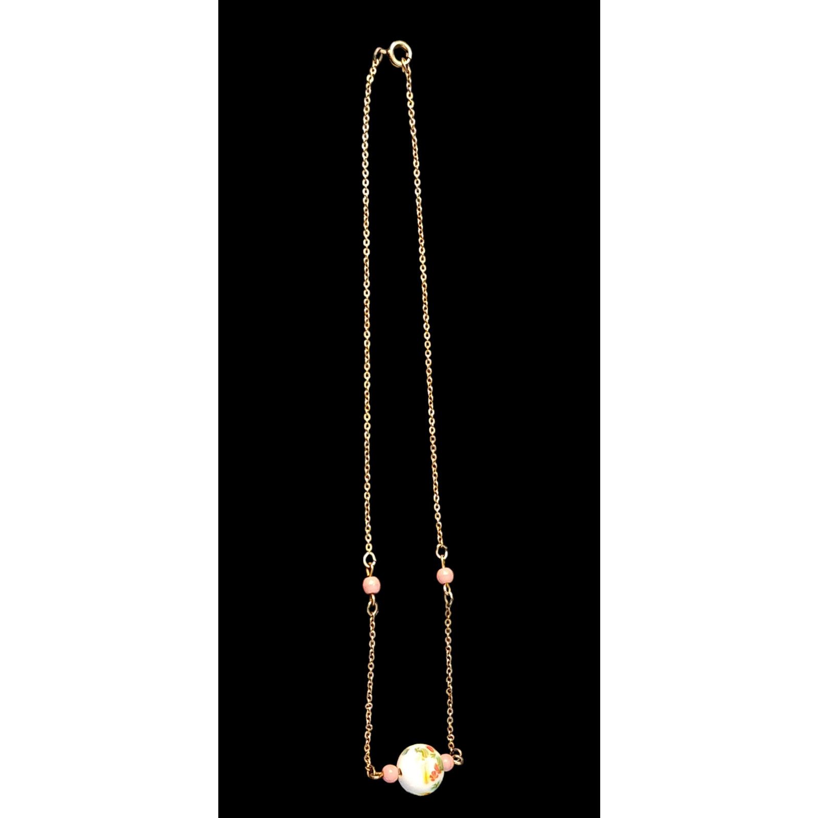 Unknown London Vintage milk drop hand painted necklace. Size ONE SIZE - 2 Thumbnail
