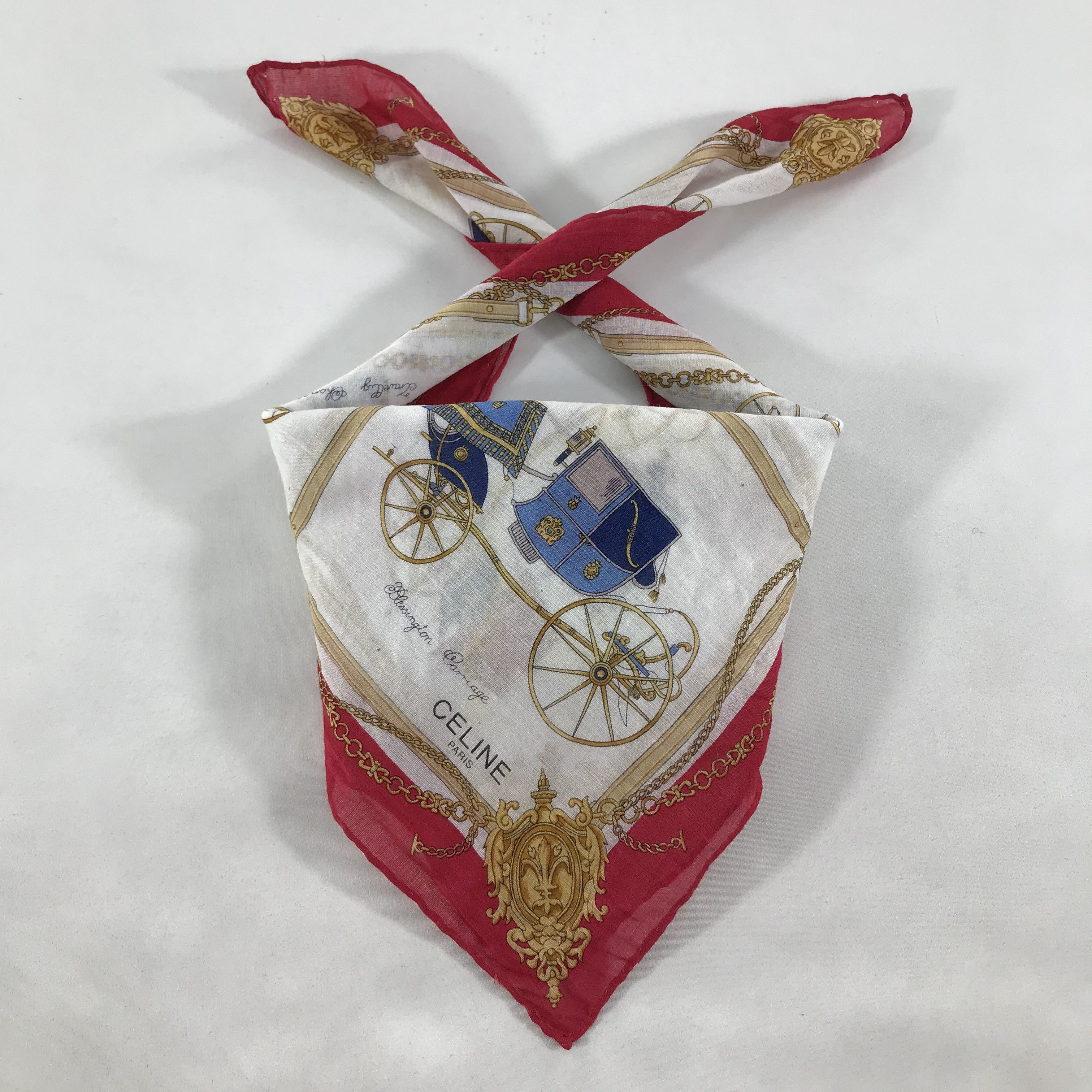 Celine × Vintage Celine Bandana / Handkerchief / Neckerchief - S1881 Size ONE SIZE - 7 Thumbnail