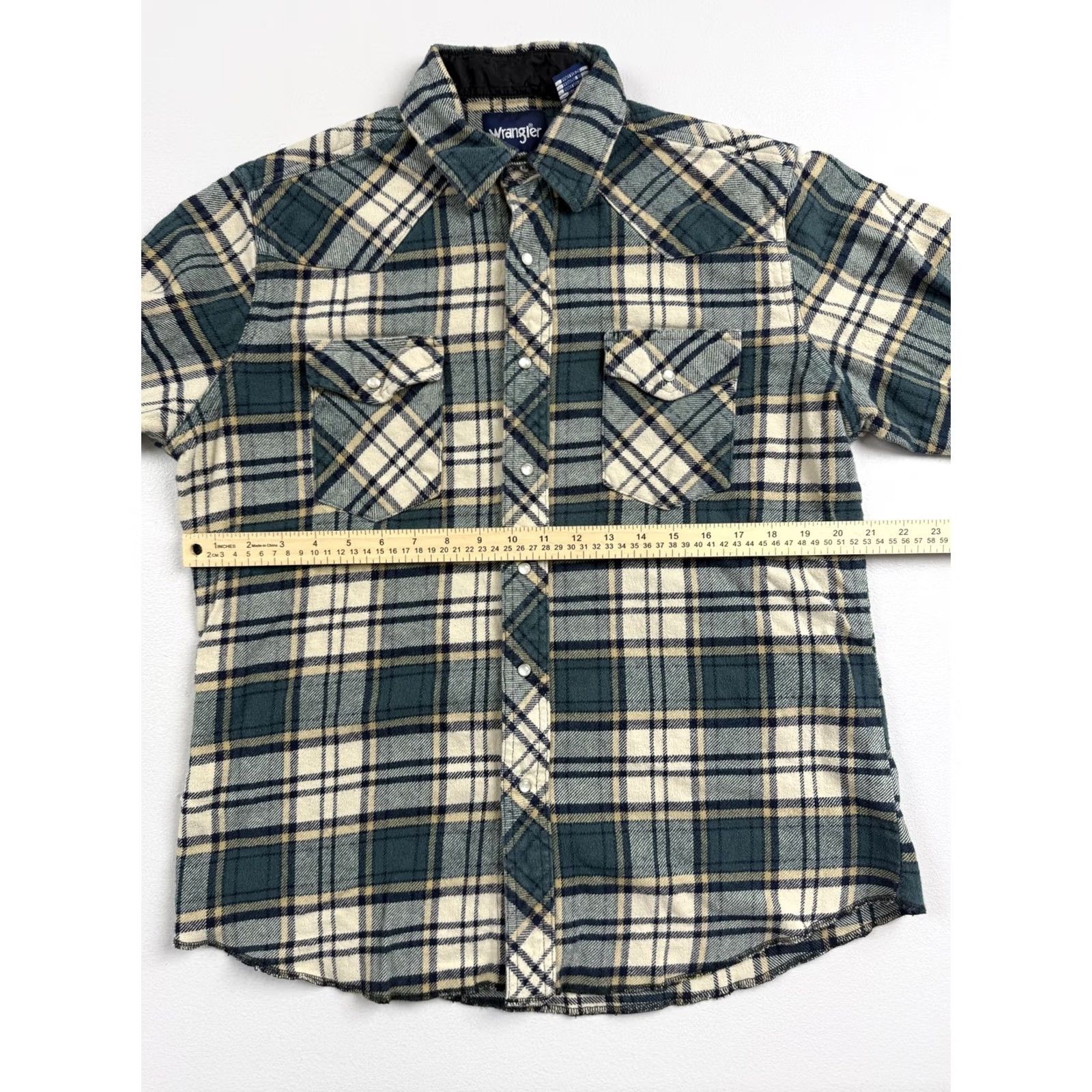 Wrangler Wrangler Mens Large Plaid Flannel Shirt - Regular Fit Size US L / EU 52-54 / 3 - 5 Thumbnail