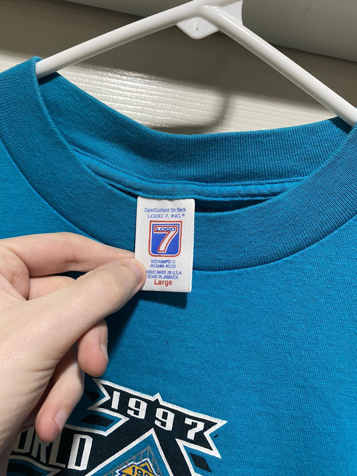Logo 7 × Vintage Vintage 1997 Florida Marlins World Series Champions Tee Size US L / EU 52-54 / 3 - 4 Thumbnail
