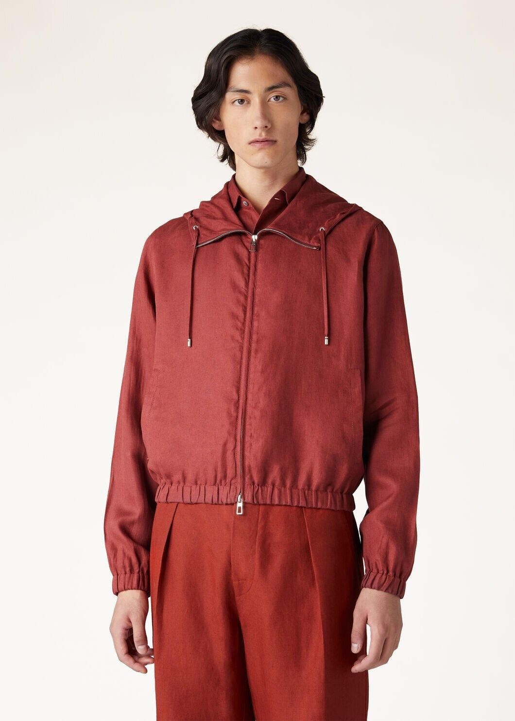 Loro Piana o1srvl11e0325 Bomber Jacket in Burgundy Size US L / EU 52-54 / 3 - 4 Thumbnail