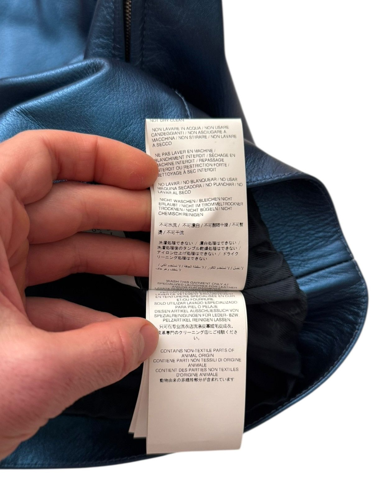 Ambush Design $3,800 Separate Belt Leather Metallic Blue Skirt Size 26" / US 2 / IT 38 - 7 Thumbnail