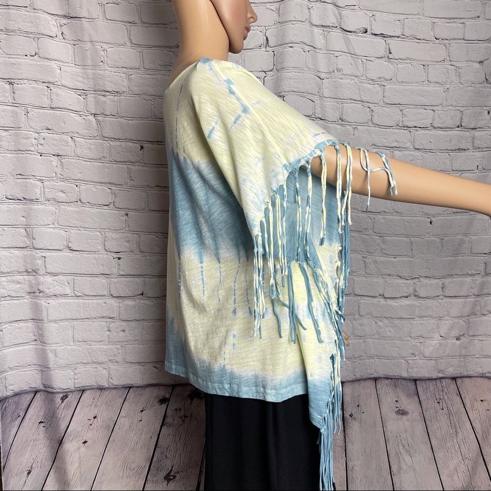 Free People NWT New $88 Free People Movement Fringe Top Poncho Tie Dye Size S / US 4 / IT 40 - 6 Thumbnail