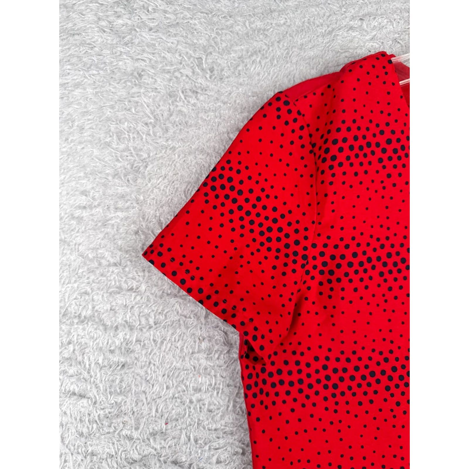 Tommy Hilfiger Tommy Hilfiger Shirt Women S Petite Red Polka Dot Crew Neck Viscose Blend Size S / US 4 / IT 40 - 3 Thumbnail