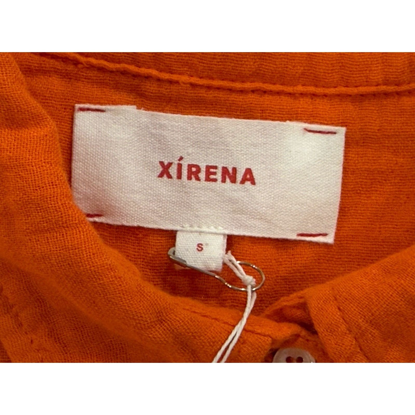 Xirena NWT Xirena Scout Cotton Gauze Shirt Tigerlily S Orange Button-Up Women Long Sleeve Casual Workwear Size S / US 4 / IT 40 - 2 Thumbnail