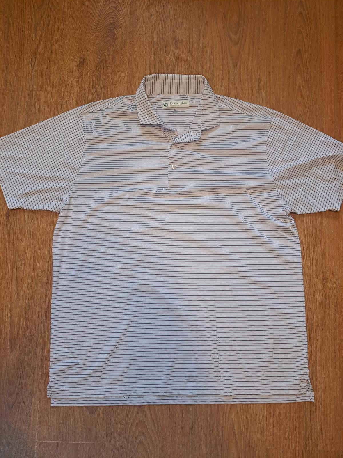 Donald Ross Donald Ross Golf Polo Mens XL White Multicolor Striped Size US XL / EU 56 / 4 - 1 Thumbnail