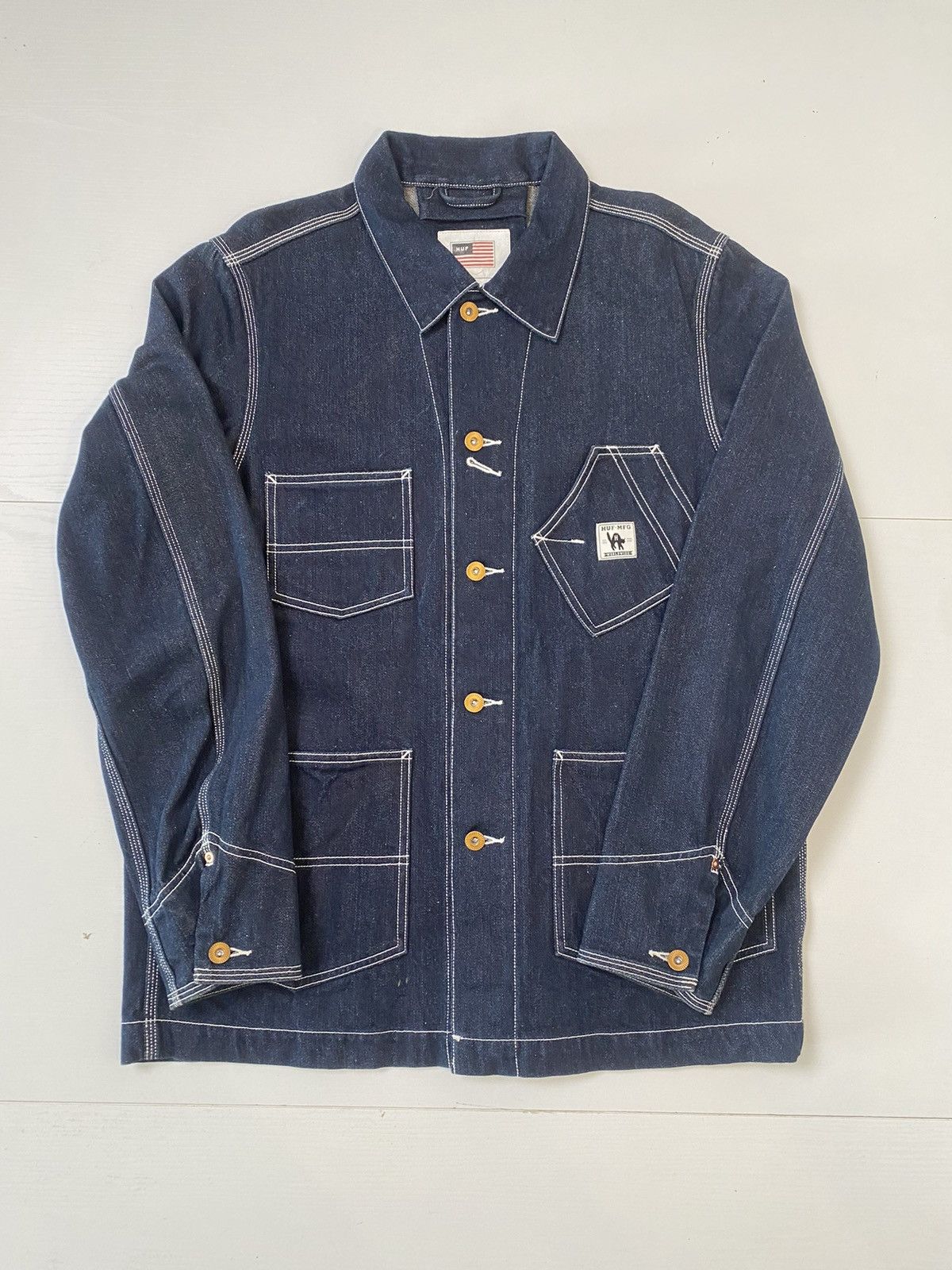 Huf Huf Railway Jacket, size L, blue denim, used Size US L / EU 52-54 / 3 - 1 Thumbnail