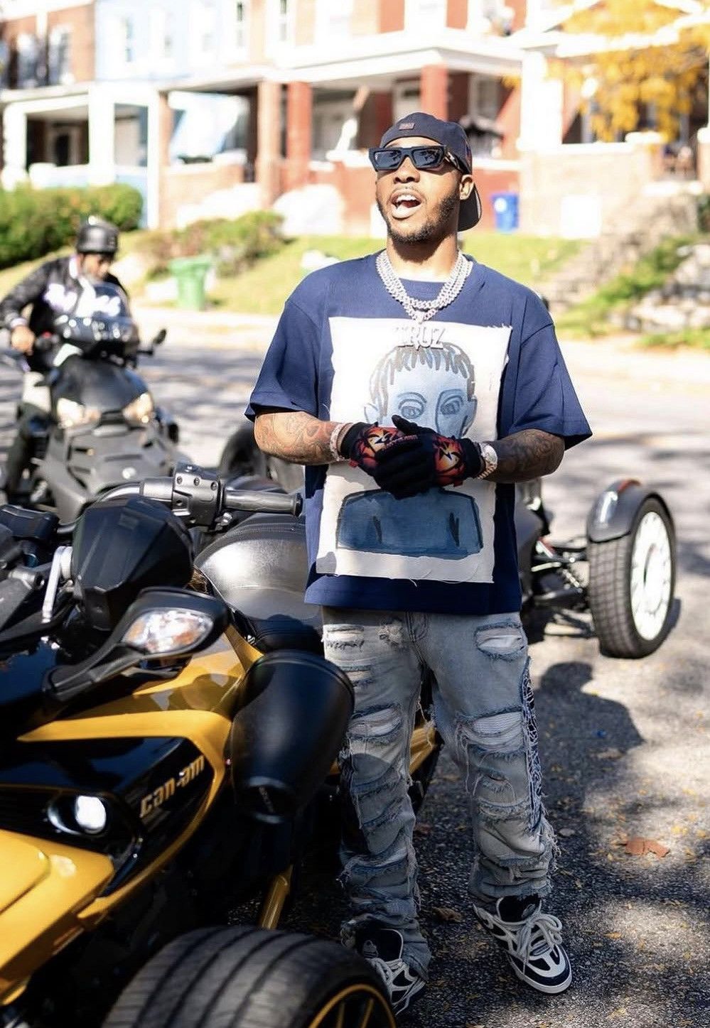 Other Blue boii hoodie styled by Maresean diggs brown vintage RARE Size US M / EU 48-50 / 2 - 9 Thumbnail
