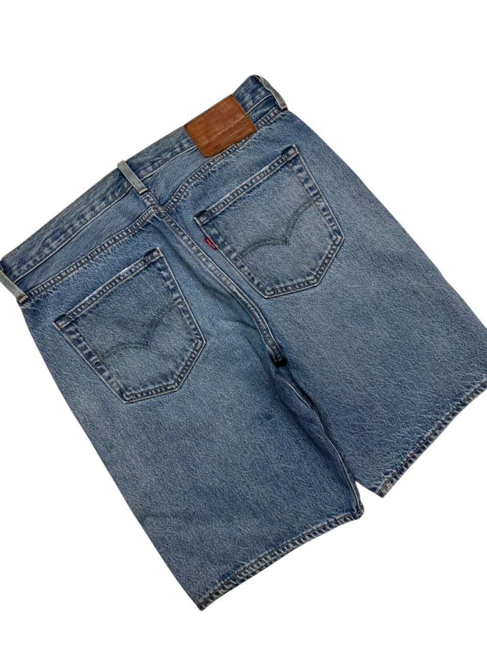 Levi's VINTAGE 2000s Y2K LEVI’S 501 STONED WASH SHORT Size US 32 / EU 48 - 4 Thumbnail