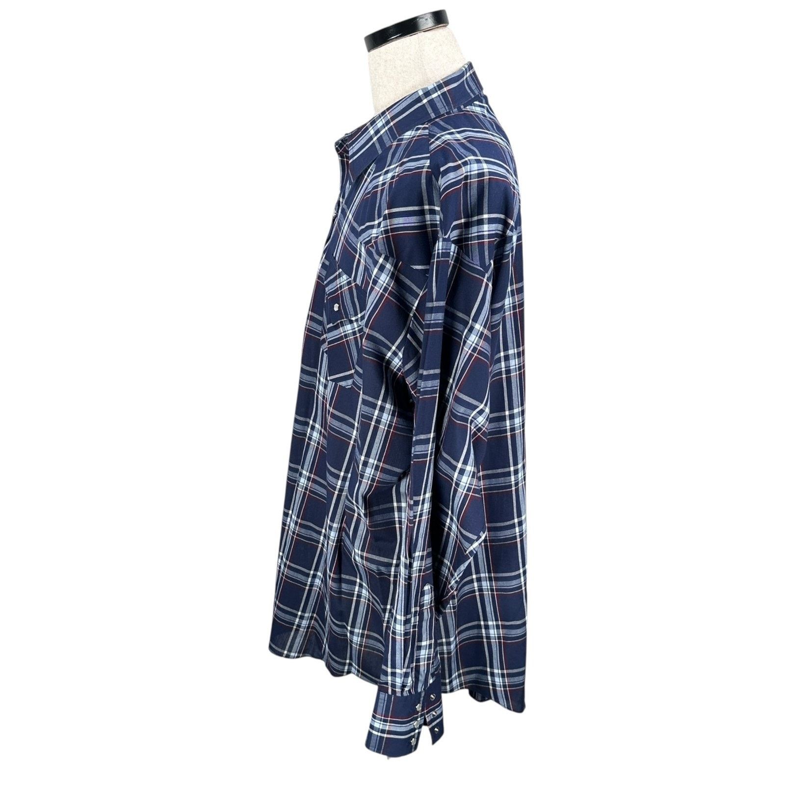 Other Ely Cattleman Shirt Men’s 3XLT Blue Plaid Western Button-Up Size US XXL / EU 58 / 5 - 5 Thumbnail