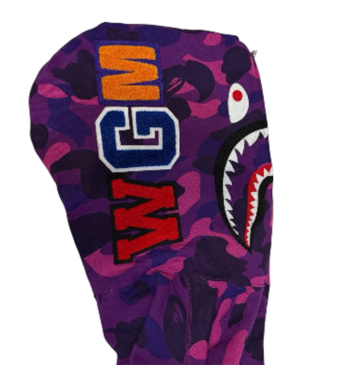 Bape Purple Shark Full Zip Up Hooded Bape Size US L / EU 52-54 / 3 - 5 Thumbnail