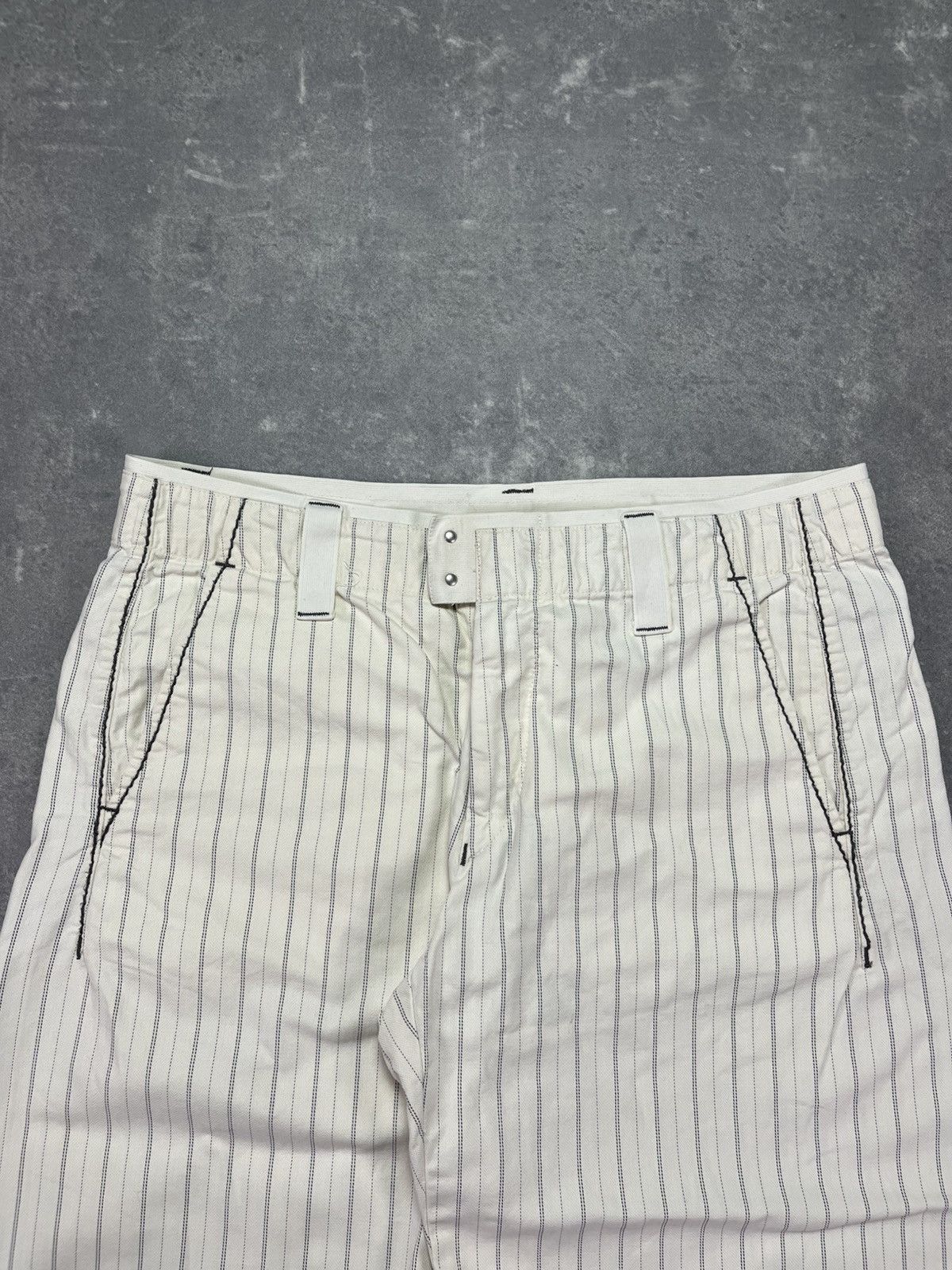Marithe + Francois Girbaud 00s Marithe + Francois Girbaud Striped Loose Shorts 30 Size 30" / US 8 / IT 44 - 5 Thumbnail