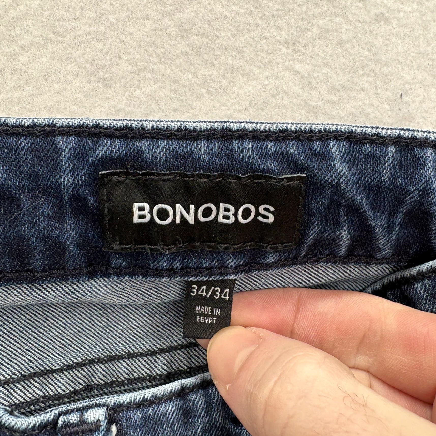 Bonobos Bonobos Jeans Mens Slim Straight Dark Wash 34x34 Denim Cotton Stretch Pockets Zip Casual Pants Men Size US 34 / EU 50 - 4 Thumbnail
