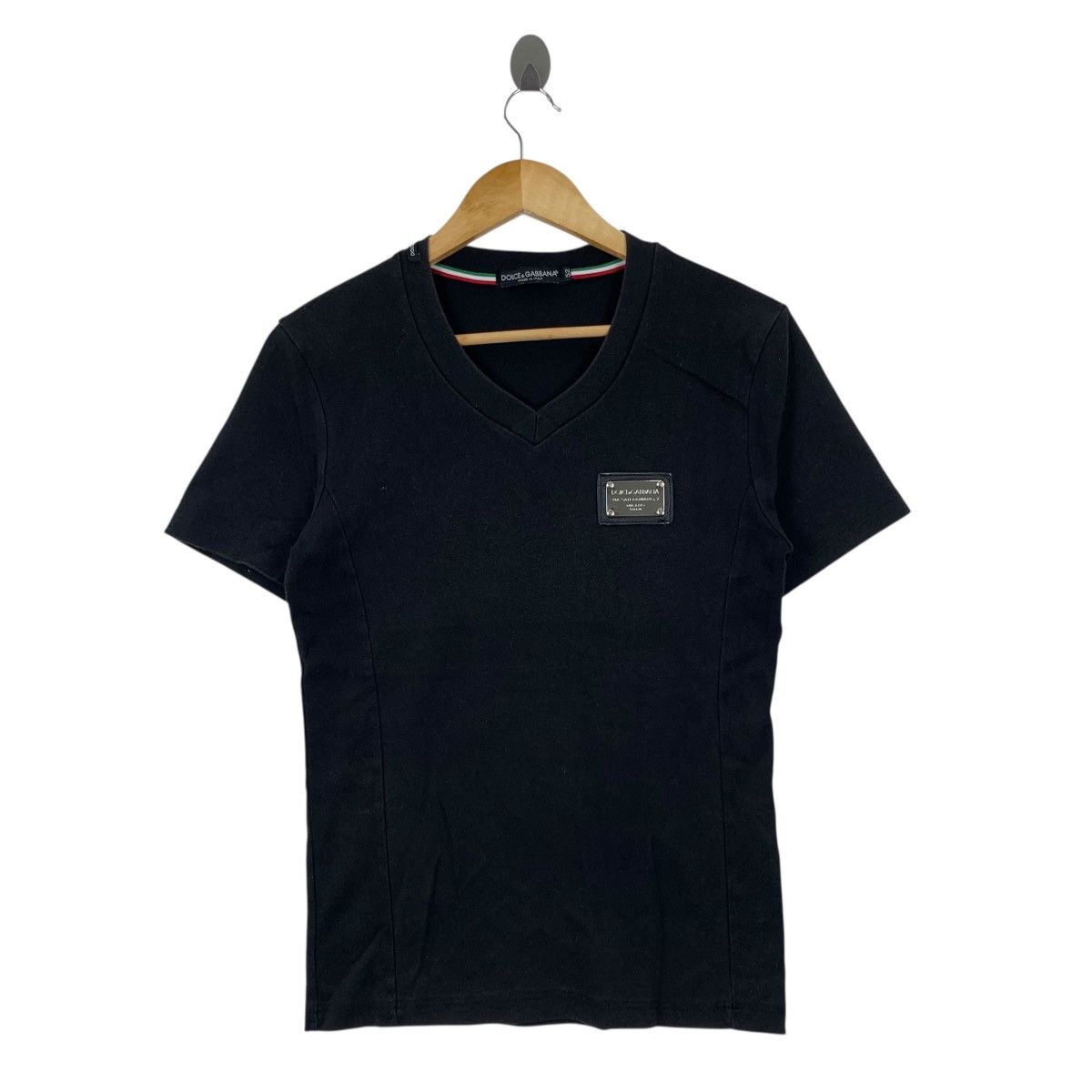 Dolce & Gabbana DOLCE & GABBANA D&G Italy Patch Plate Leather Short Shirt Size US S / EU 44-46 / 1 - 1 Thumbnail