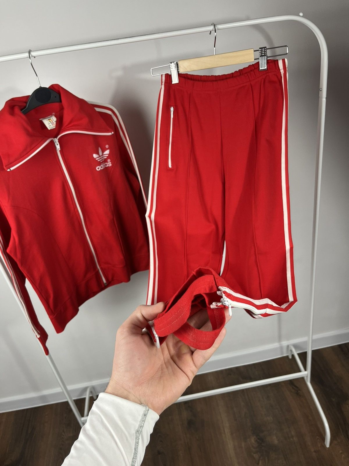 Adidas Vintage Adidas Red Tracksuit Jacket Pants Set Size XXS Size XXS / US 00 / IT 34 - 12 Thumbnail