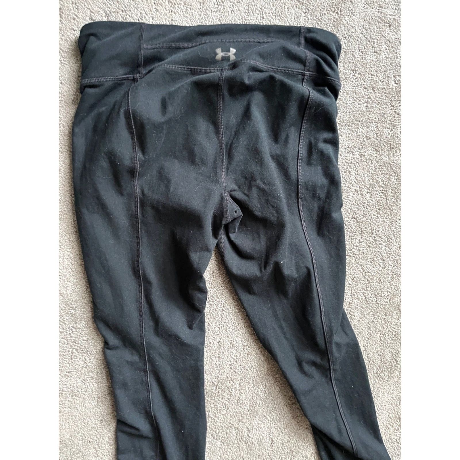 Under Armour Under Armour Leggings Womens 24 Black Solid Activewear Workout Pants Size 24" / US 00 / IT 34 - 4 Thumbnail