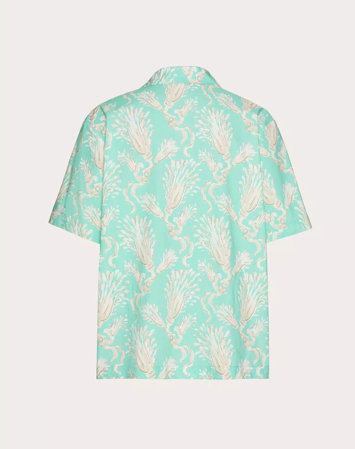 Valentino oc11z0725 Cotton Poplin Bowling Shirt in Beige Size US S / EU 44-46 / 1 - 2 Thumbnail