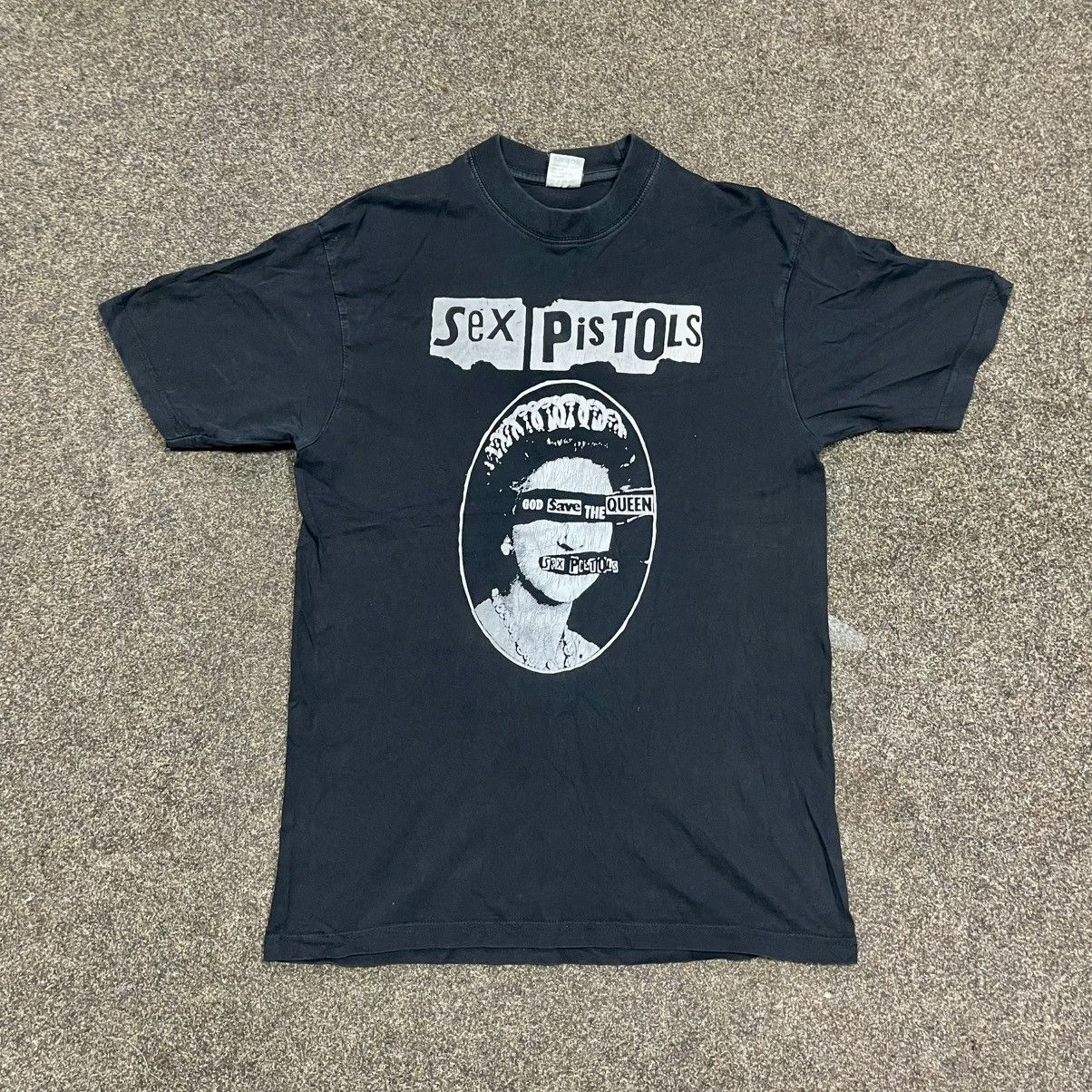 Band Tees Vintage SEX PISTOLS SKELETON CREEPY ABSTRACT HORROR BONES Size US L / EU 52-54 / 3 - 1 Thumbnail