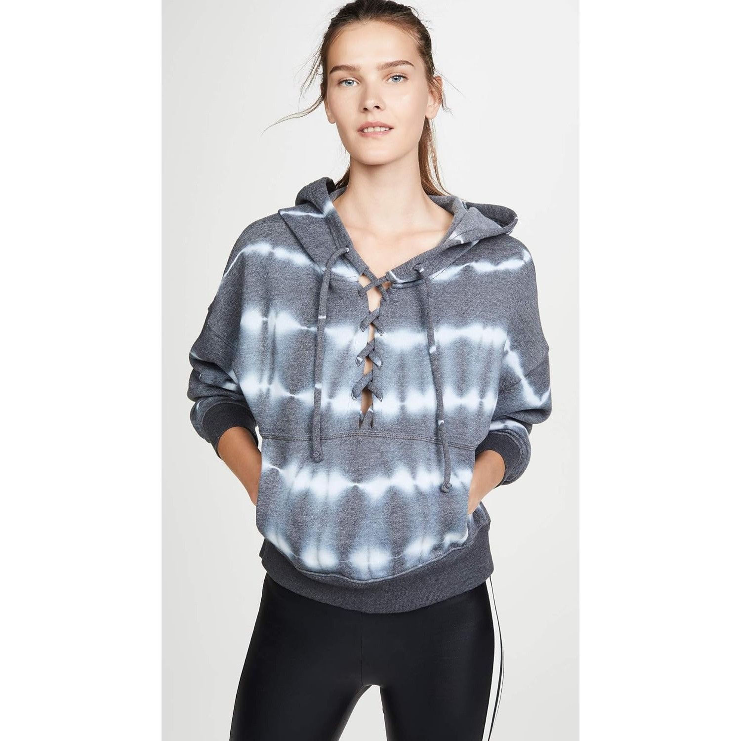 Free People Fp Movement Tie-Dye Lace-Up Hoodie Sweatshirt Size XS / US 0-2 / IT 36-38 - 1 Thumbnail