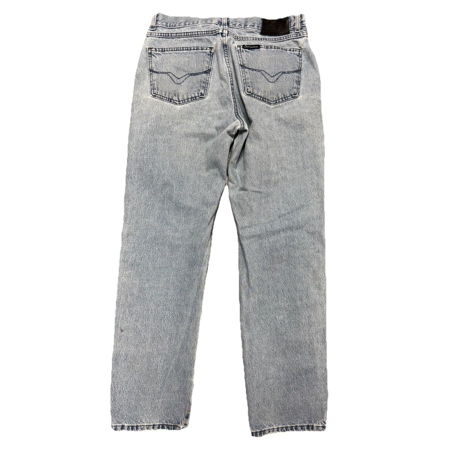 Harley Davidson Harley Davidson Jeans Mens 34x32 Light Wash Traditional Bike Size US 34 / EU 50 - 2 Thumbnail