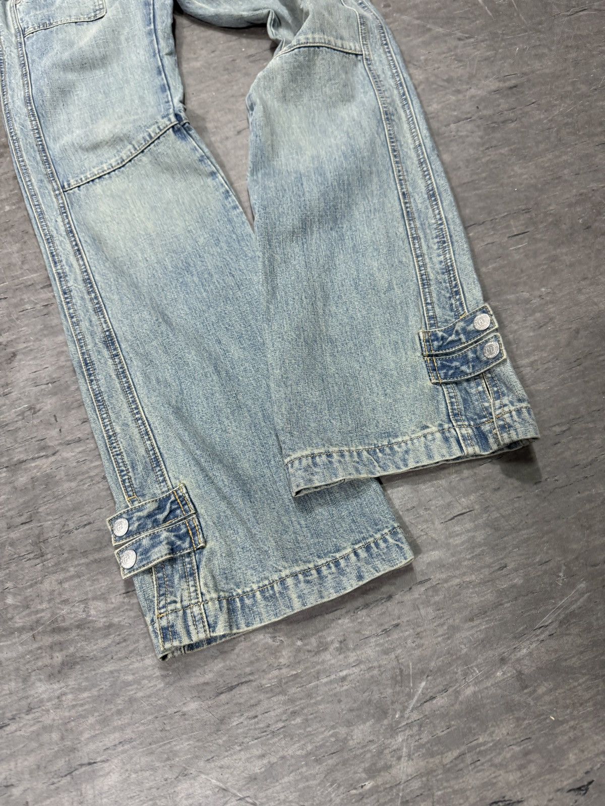 If Six Was Nine ᶠᵃⁿᶜʸᵍᵘʸ BNWT Y2K Baggy Washed Denim Jeans Wide leg vintage Size 30" / US 8 / IT 44 - 2 Thumbnail