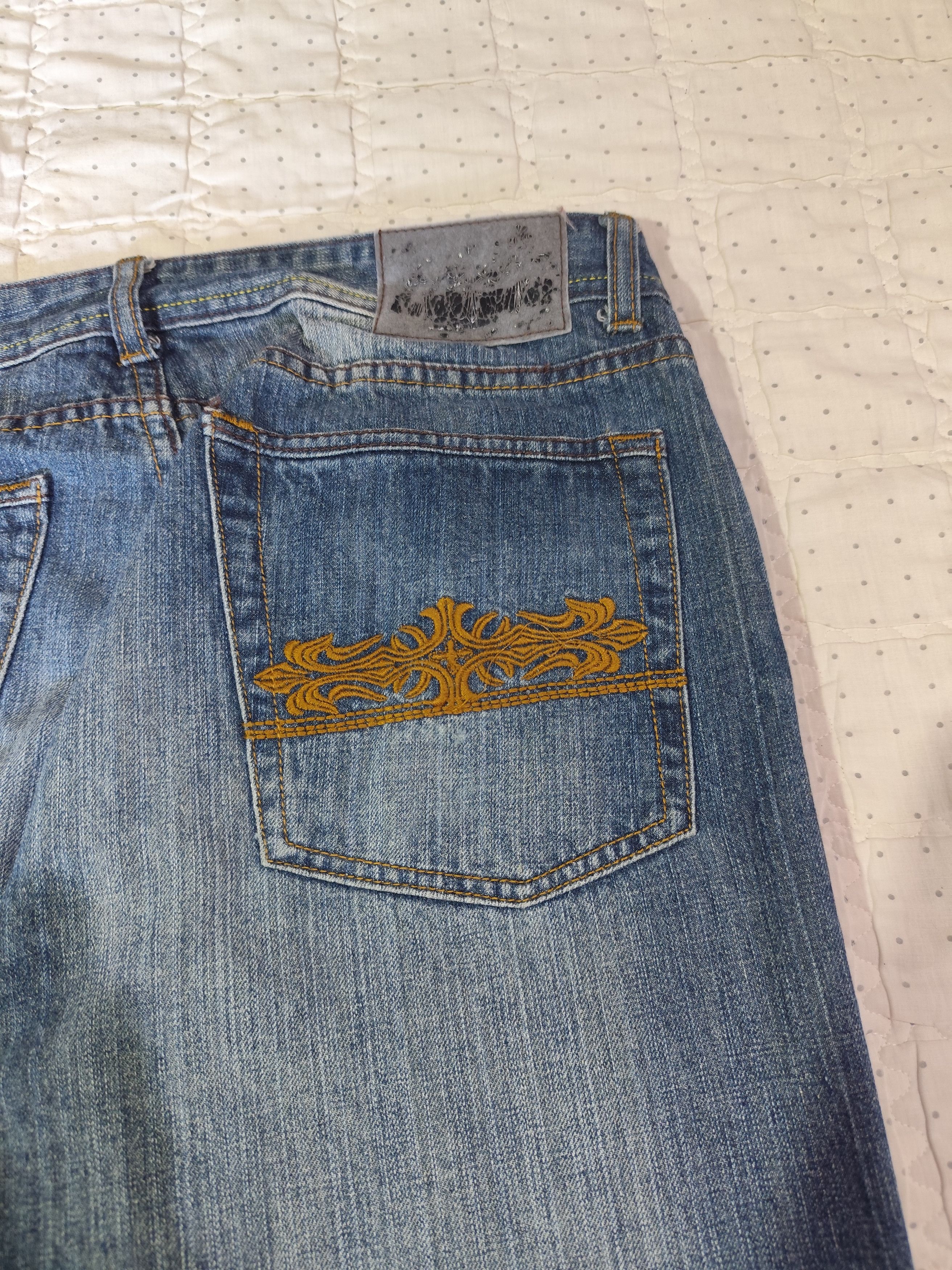 Japanese Brand Vintage Bodymaker Loose Washed Denim J018 Size 31" - 12 Thumbnail
