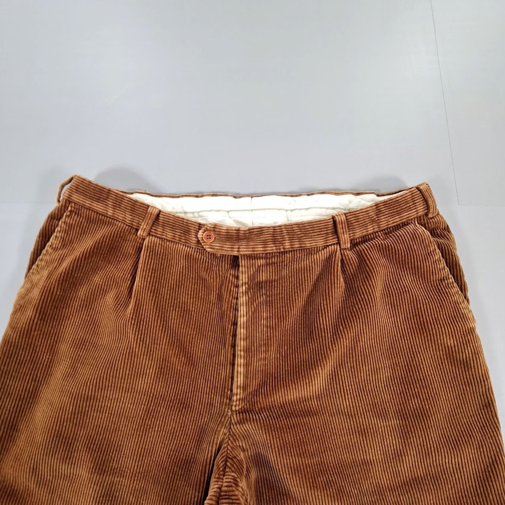 Turnbull & Asser VINTAGE Turnbull & Asser Mens Corduroy Trousers Brown W42 L30 Classic Pants Size US 42 / EU 58 - 2 Thumbnail