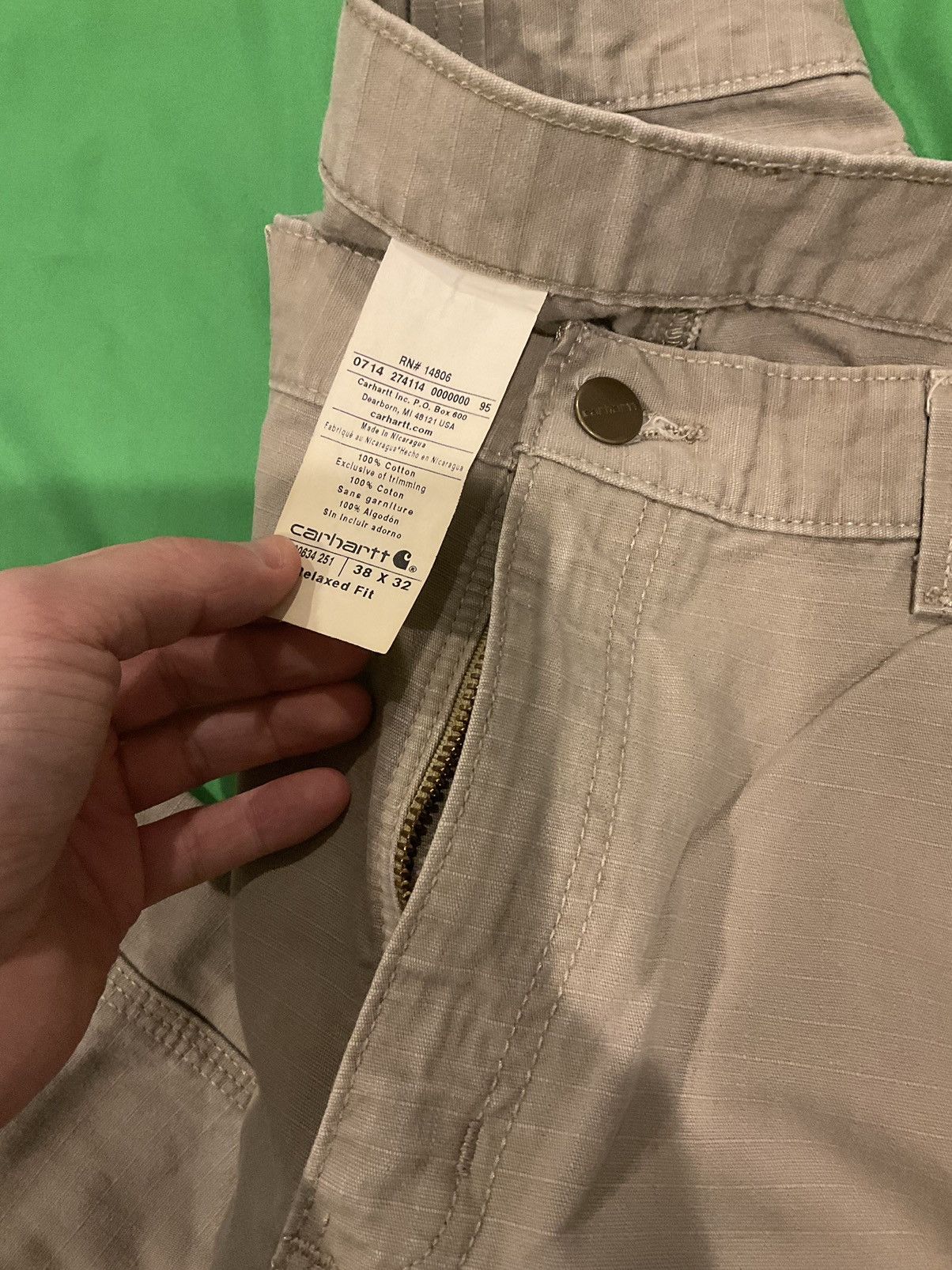 Carhartt × Vintage Vintage Tan Carhartt cargo pants Size US 38 / EU 54 - 3 Thumbnail