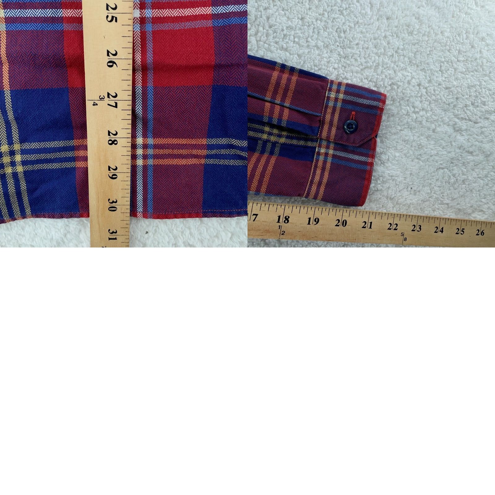 J.Crew J.Crew Shirt Mens Large Plaid Long Sleeve Slim Button Up Collared Red Blue L/S Multicolor Casual Shirt Size US L / EU 52-54 / 3 - 8 Thumbnail