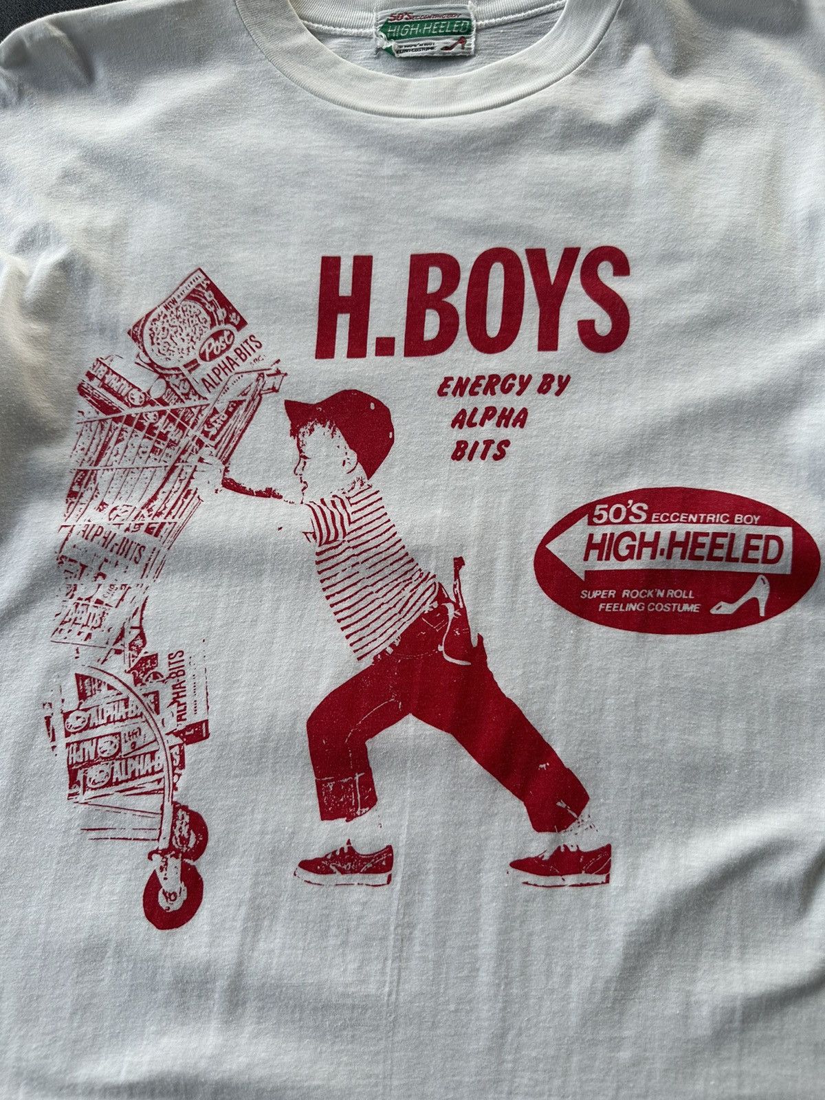 Vintage Vintage 50s Alpha Bits H Boys Single Stitch Tshirt A500 Size US S / EU 44-46 / 1 - 2 Thumbnail