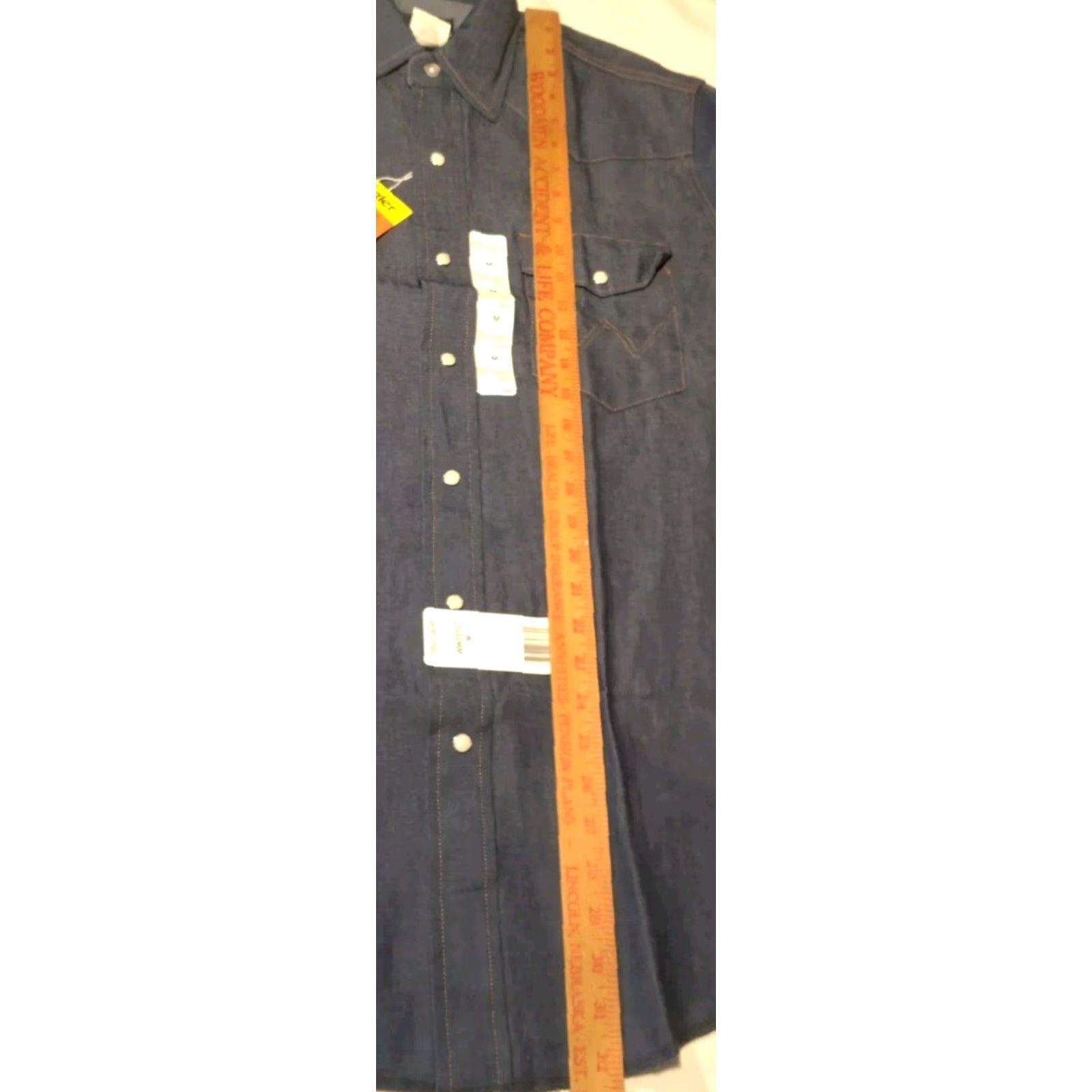 Wrangler VINTAGE Wrangler Cowboy Cut Western Shirt Men Medium Blue Denim Pearl Snap Workwear Size US M / EU 48-50 / 2 - 7 Thumbnail