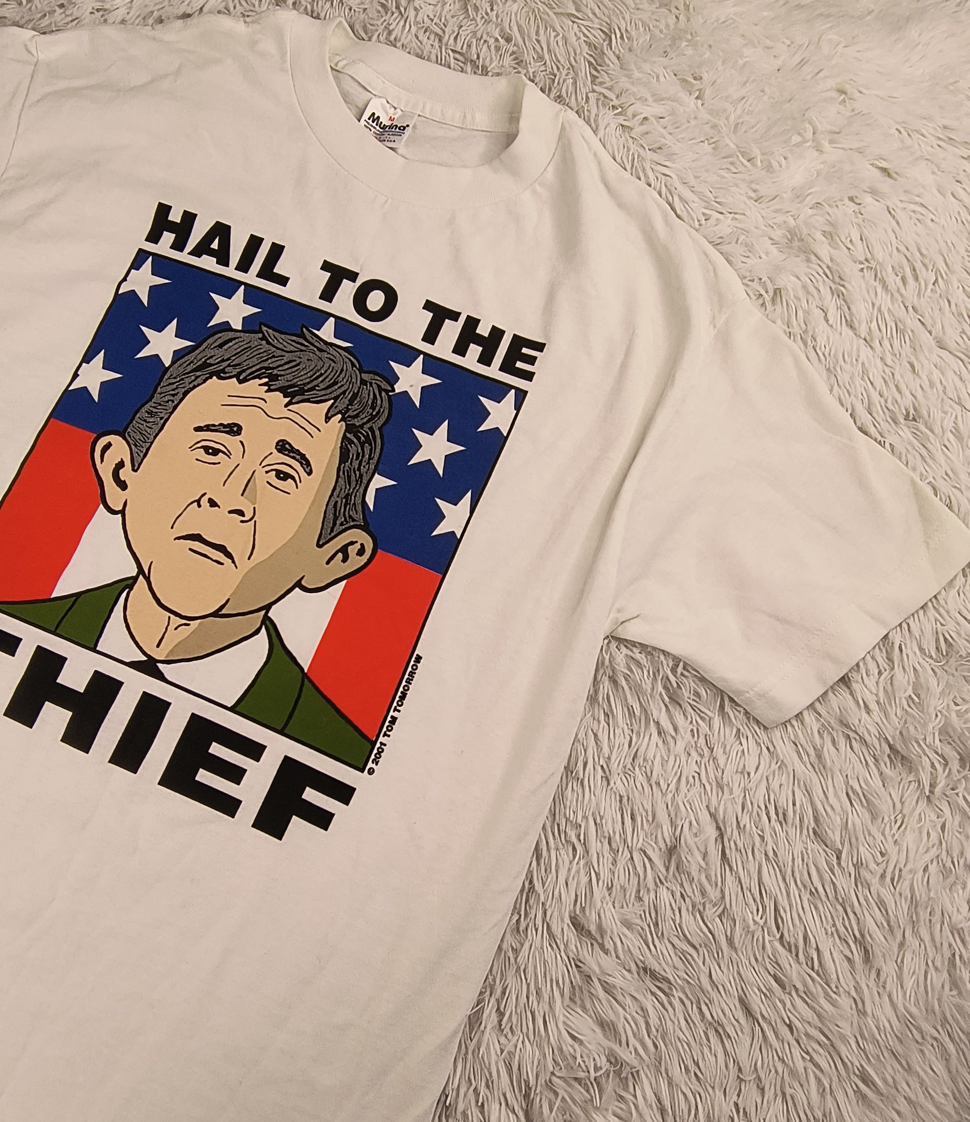 Vintage Vintage Y2K Hail to the thief Bush 2001 tee Size US M / EU 48-50 / 2 - 4 Thumbnail