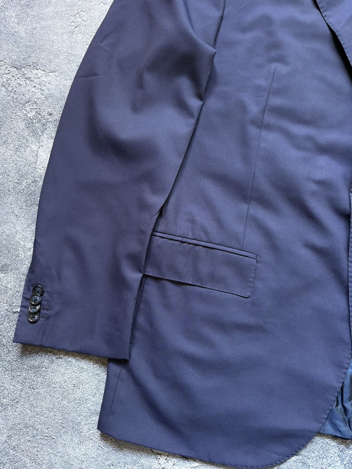 Corneliani Vintage Corneliani Luxury Virgin Wool Blue Blazer Jacket Size 52R - 4 Thumbnail