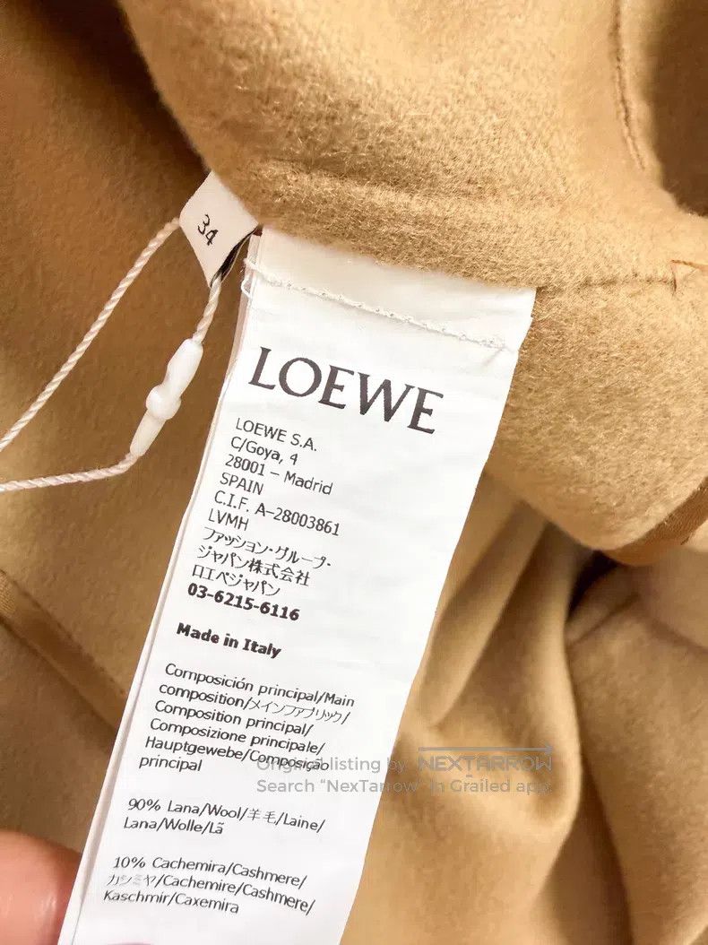 Loewe Loewe Long Sleeve Overcoat Brown with Belt Wool Size XXS / US 00 / IT 34 - 6 Thumbnail