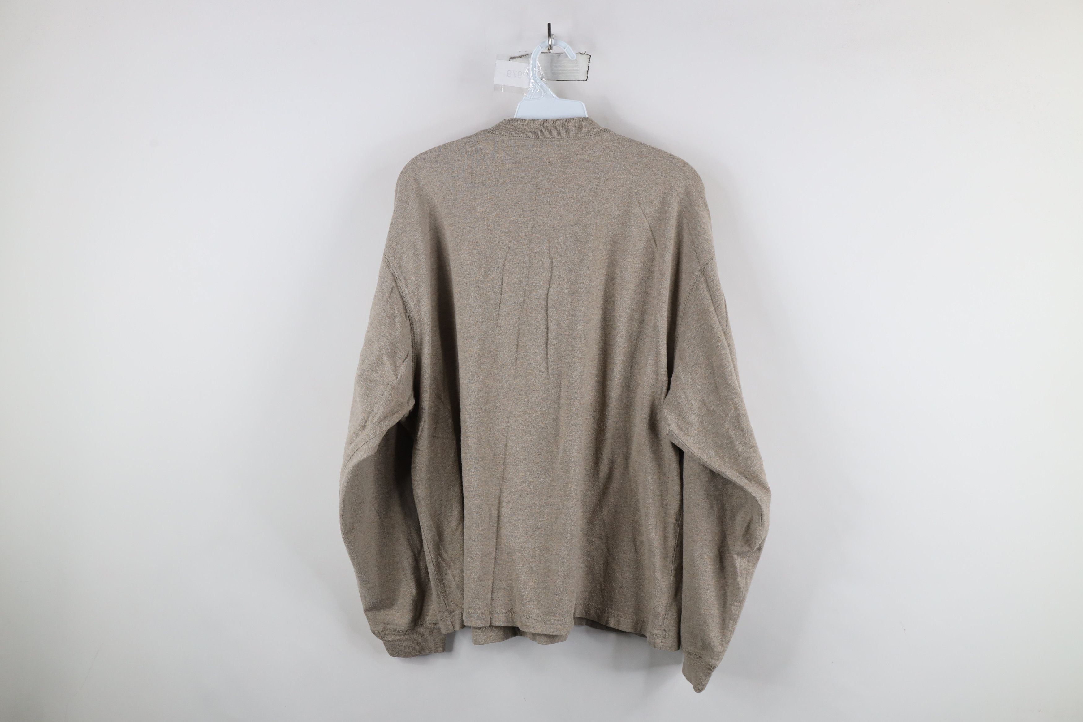 Vintage Vintage 90s Streetwear Long Sleeve Henley T-Shirt Oatmeal Size US L / EU 52-54 / 3 - 6 Thumbnail