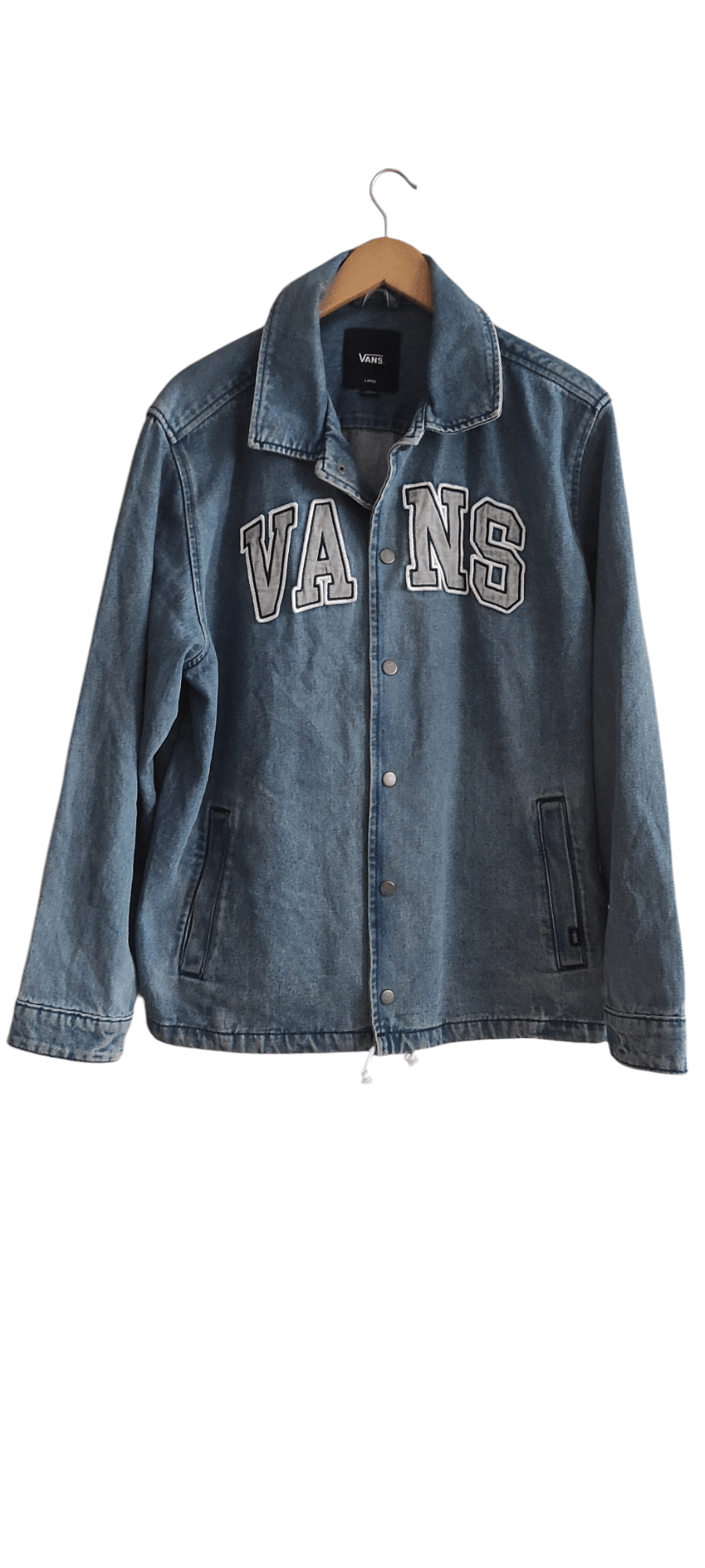Vans Vans Denim Torrey Coach Men's Jacket in Stone Wash Size US L / EU 52-54 / 3 - 3 Thumbnail
