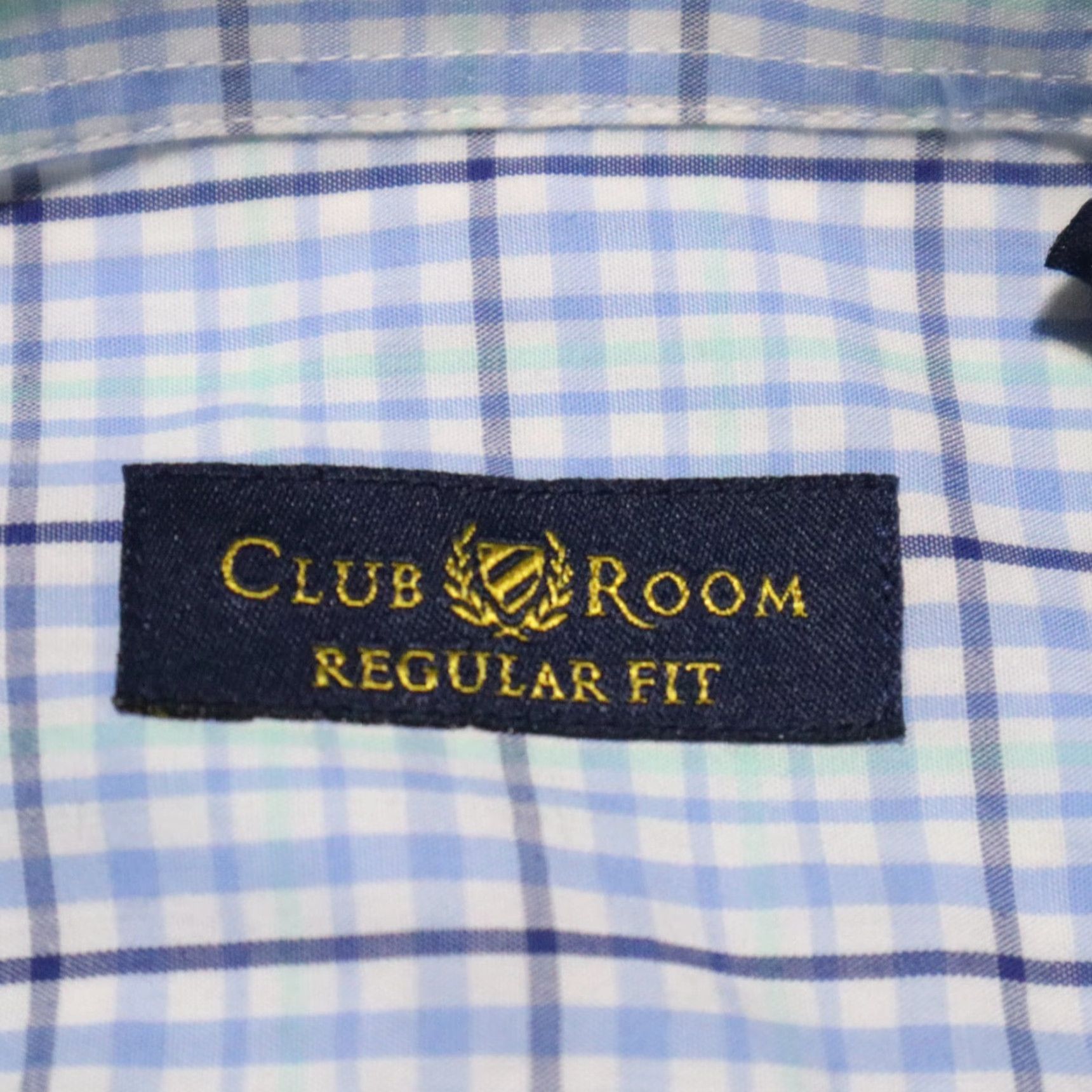 Club Room Club Room Shirt Men 16.5 32/33 Blue Checkered Button-Down Long Sleeve Cotton Blends Plaid Stretch Regular Size US L / EU 52-54 / 3 - 3 Thumbnail