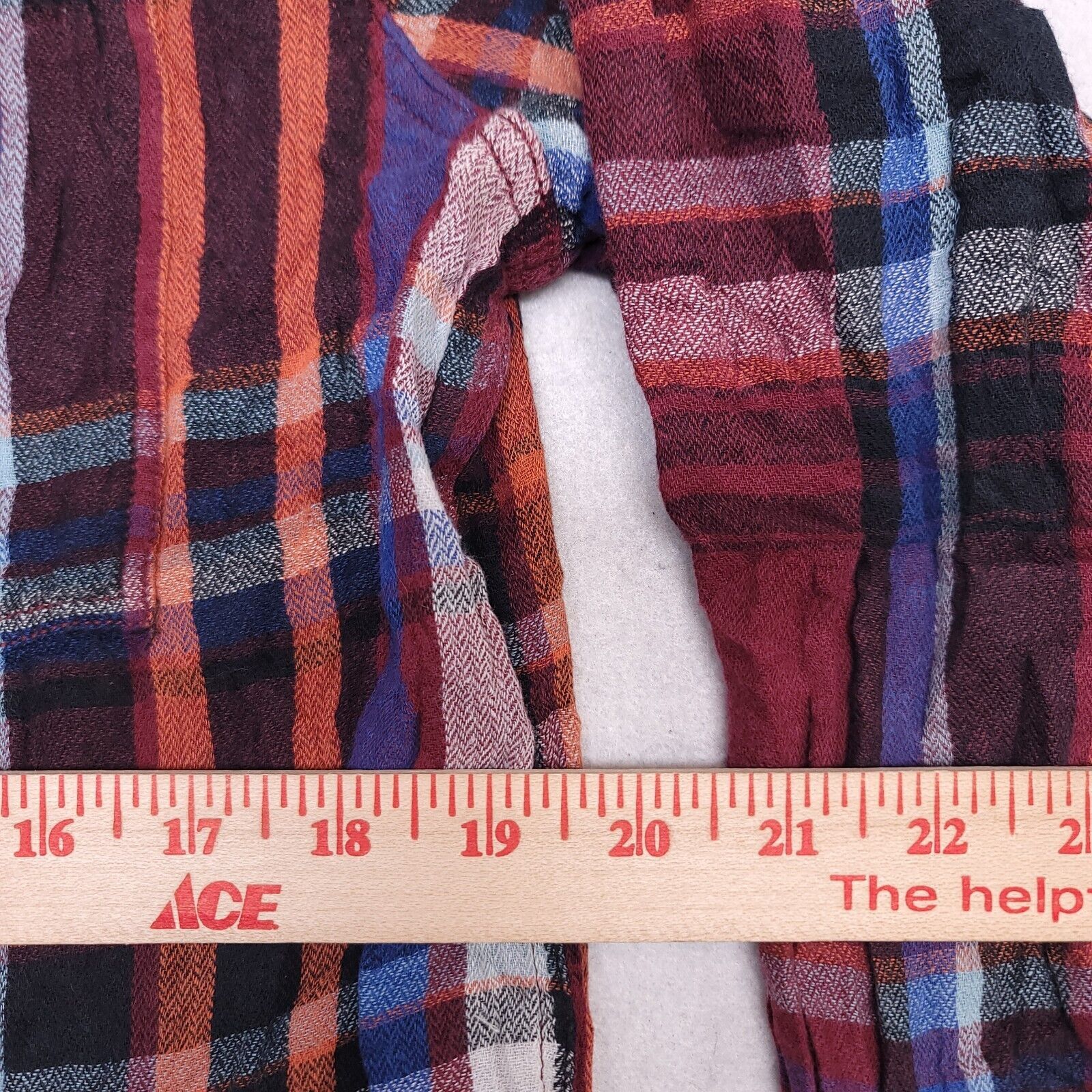 Mossimo Mossimo Madras Flannel Shirt Mens Size Large L Red Blue Size US L / EU 52-54 / 3 - 8 Thumbnail