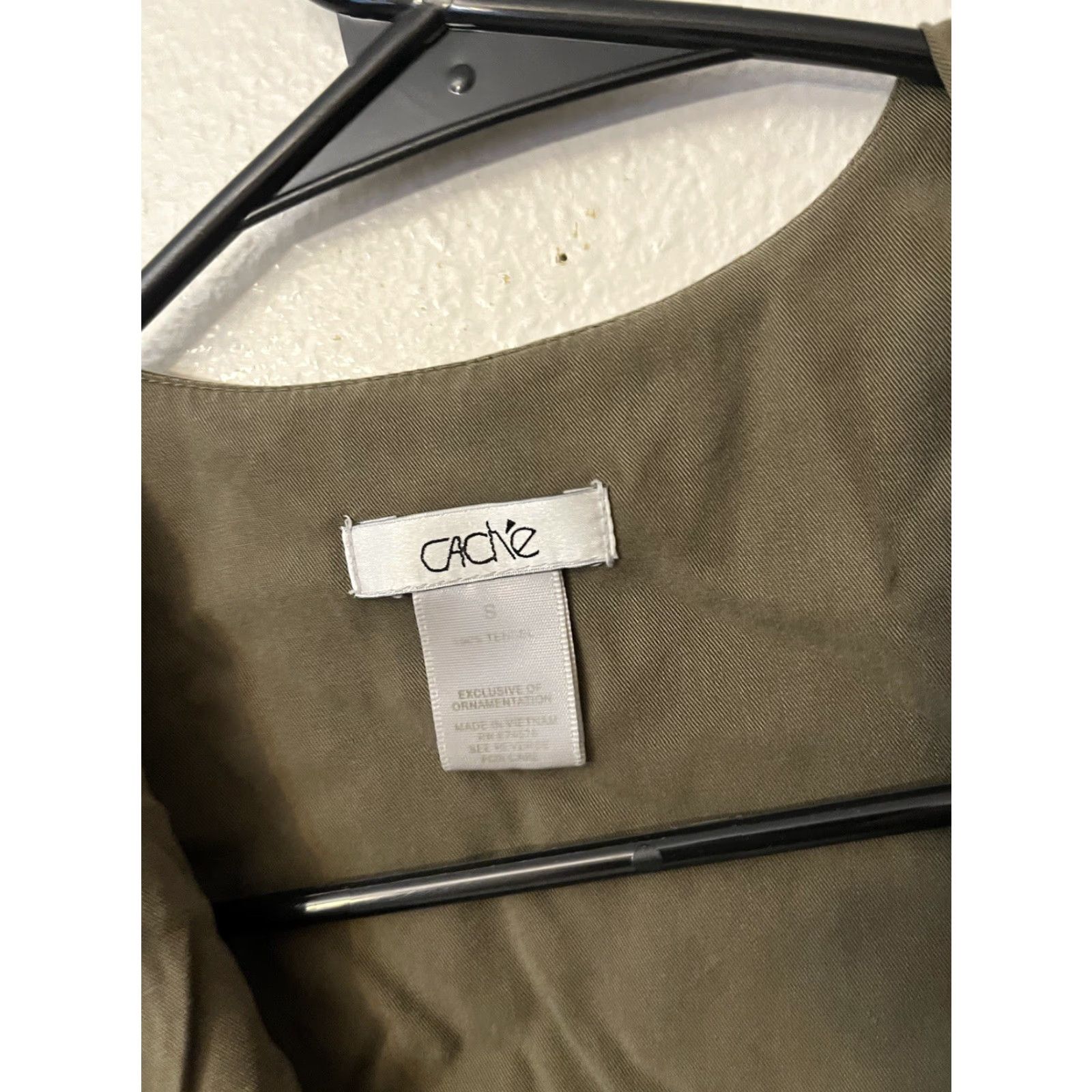Vintage VINTAGE Cache Motto Vest Women Small Tencel Brown Green Casual Fall 2020s Size S / US 4 / IT 40 - 3 Thumbnail