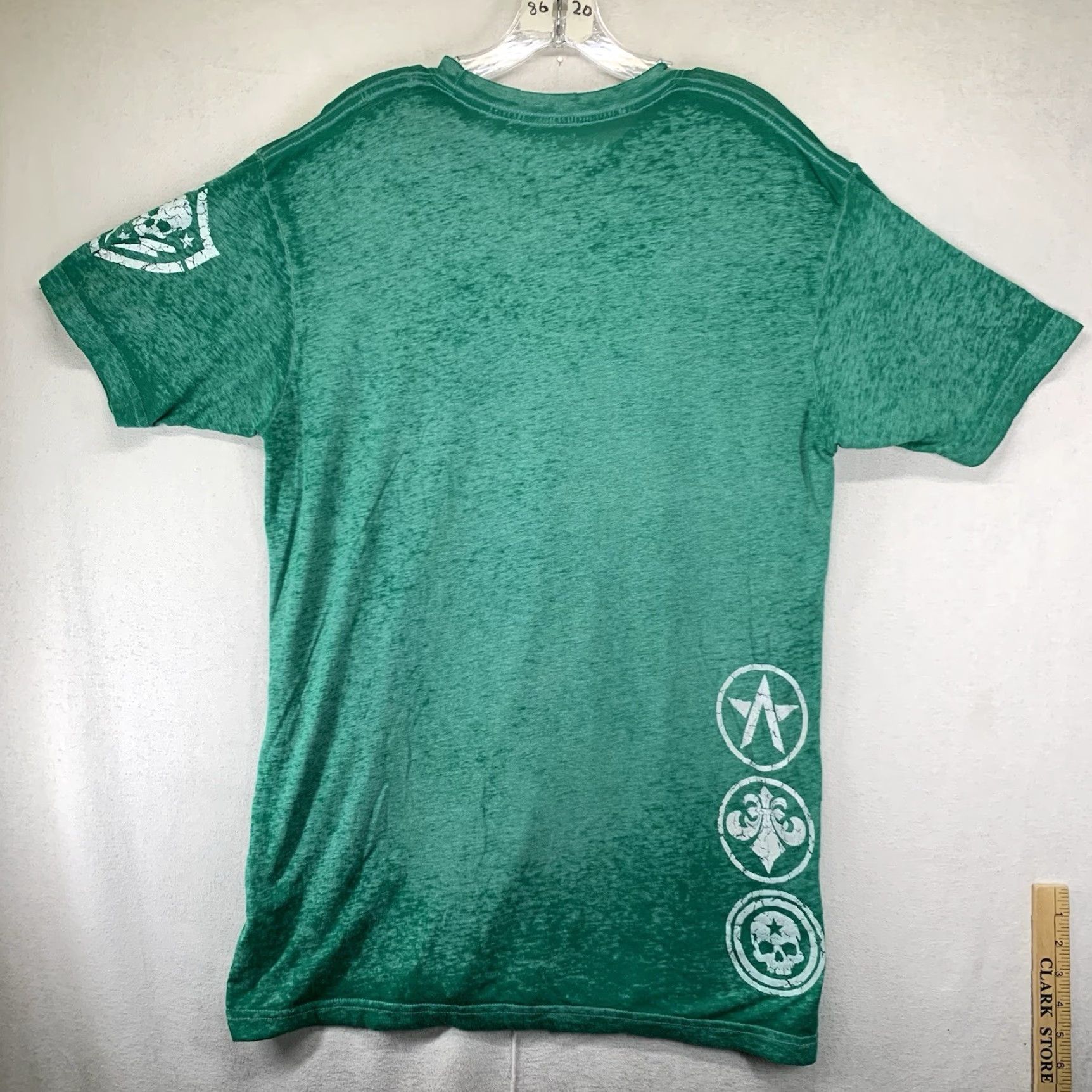 Affliction VINTAGE Affliction T Shirt XL Green Eagle Crest USA Crew Neck Short Sleeve Graphic Print Men’s Size US XL / EU 56 / 4 - 2 Thumbnail