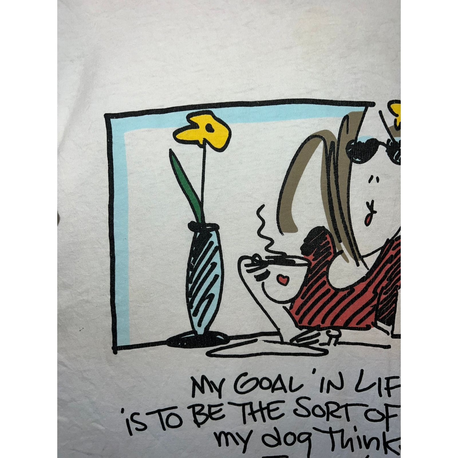 Vintage Womens Vintage Dog Sleep Shirt Girl Graphic Sleeper Long OS Size ONE SIZE - 2 Thumbnail