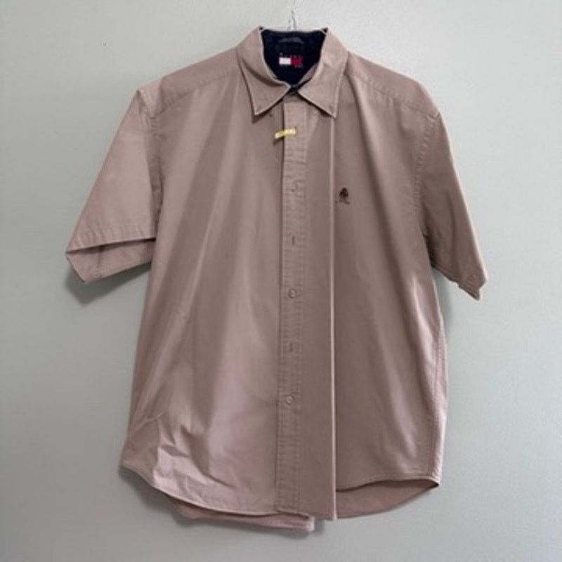 Tommy Hilfiger Vintage Tommy Hilfiger khaki short sleeve button down size L Size US L / EU 52-54 / 3 - 2 Thumbnail