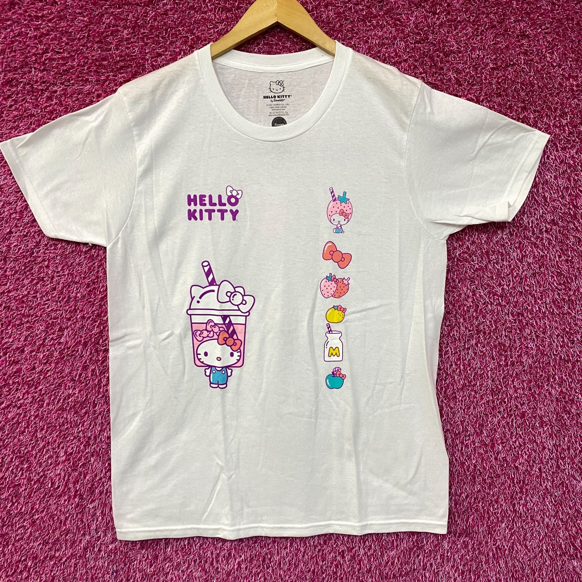 Other Hello Kitty Strawberry Milk Boba Tea Sanrio Kawaii T-Shirt L Size US L / EU 52-54 / 3 - 1 Thumbnail