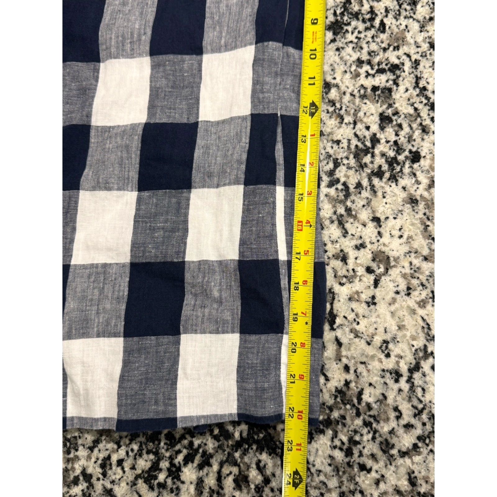 J.Crew VINTAGE J. CREW Gingham Women's Jumpsuit Size 2 Linen Navy/White One-Piece Size 26" / US 2 / IT 38 - 7 Thumbnail