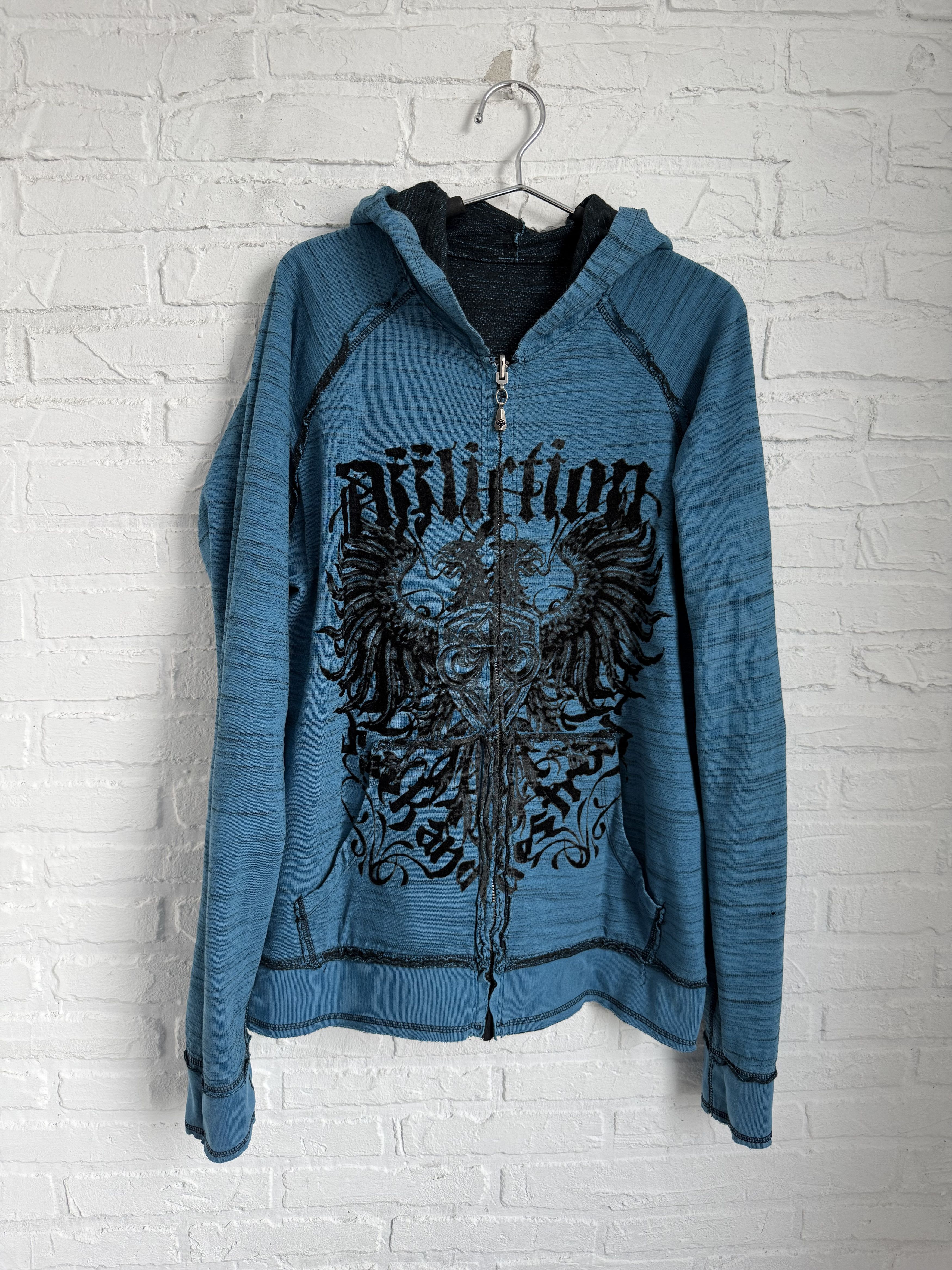 Affliction y2k Affliction double sided reversible distressed hoodie Size US L / EU 52-54 / 3 - 3 Thumbnail