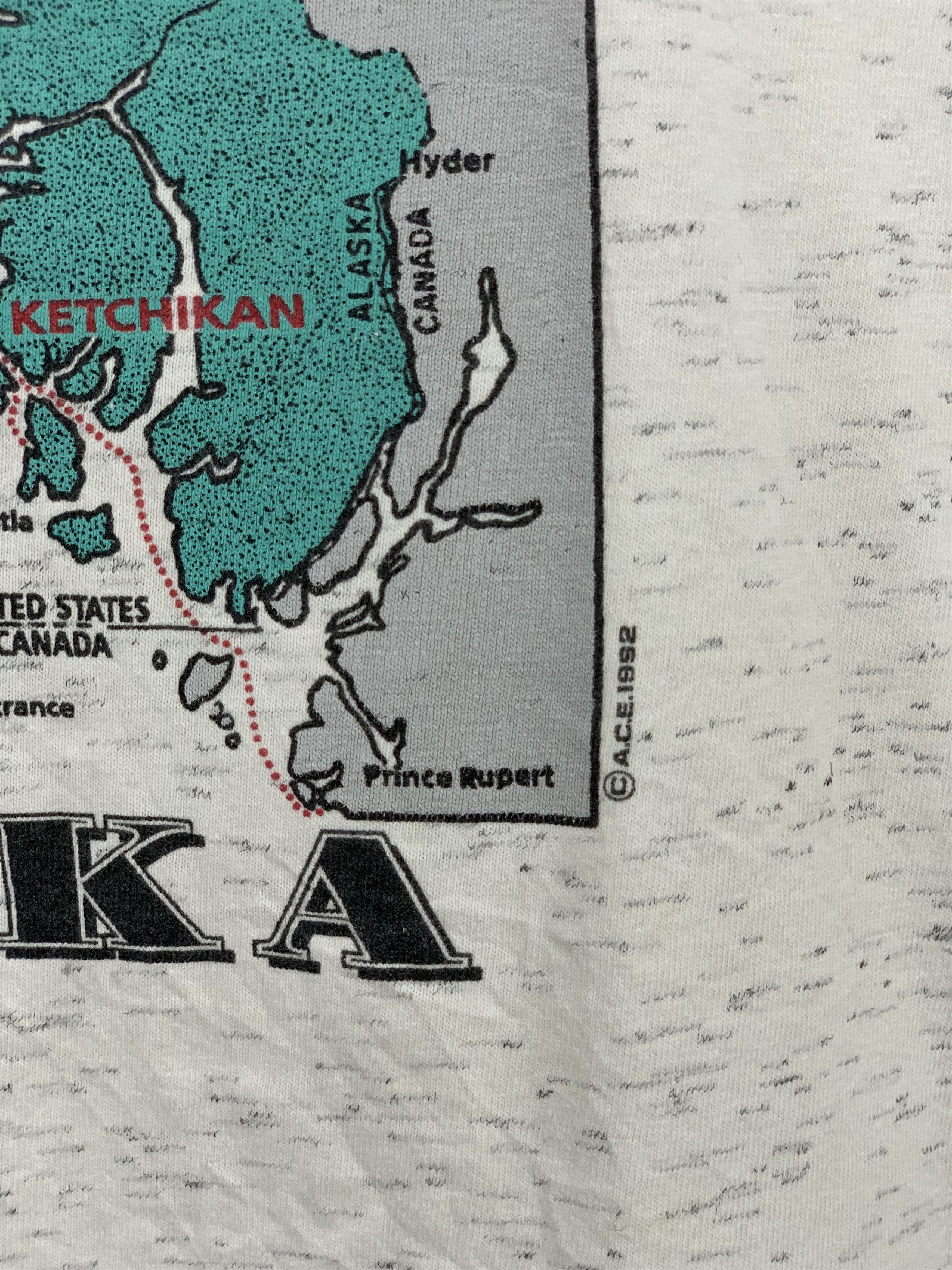 Other Vintage 90s Alaska Inside Passage T Shirt TA0243 Size US XL / EU 56 / 4 - 7 Thumbnail